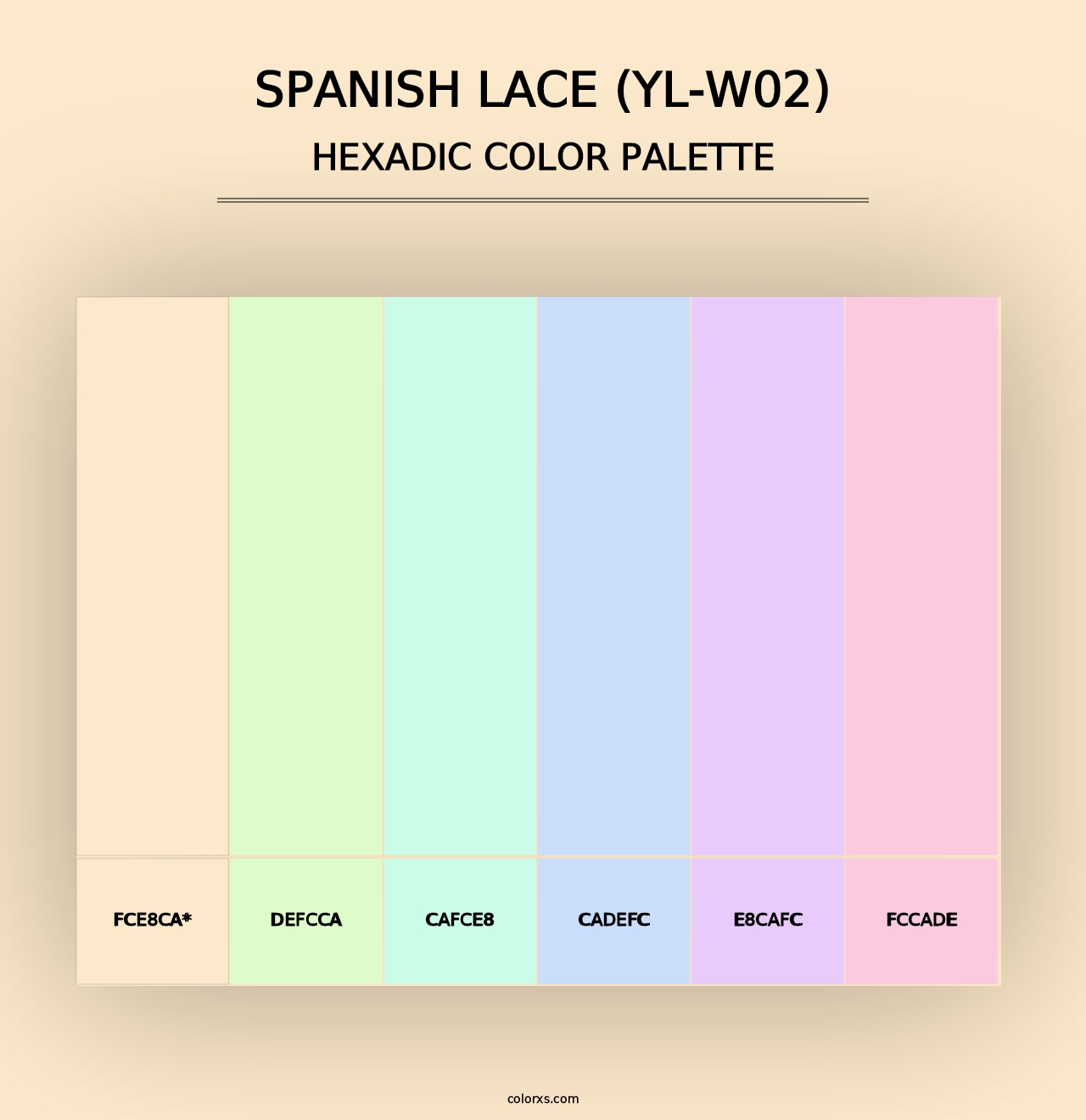 Spanish Lace (YL-W02) - Hexadic Color Palette