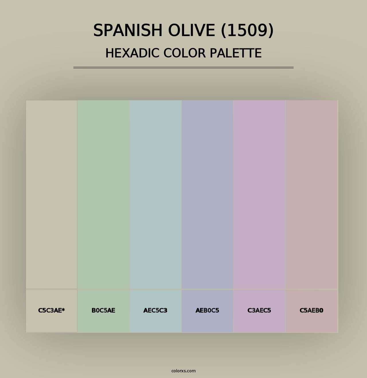 Spanish Olive (1509) - Hexadic Color Palette