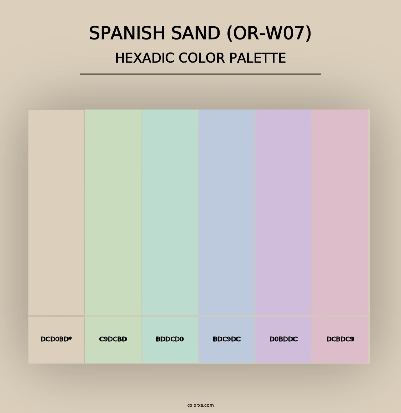 Spanish Sand (OR-W07) - Hexadic Color Palette