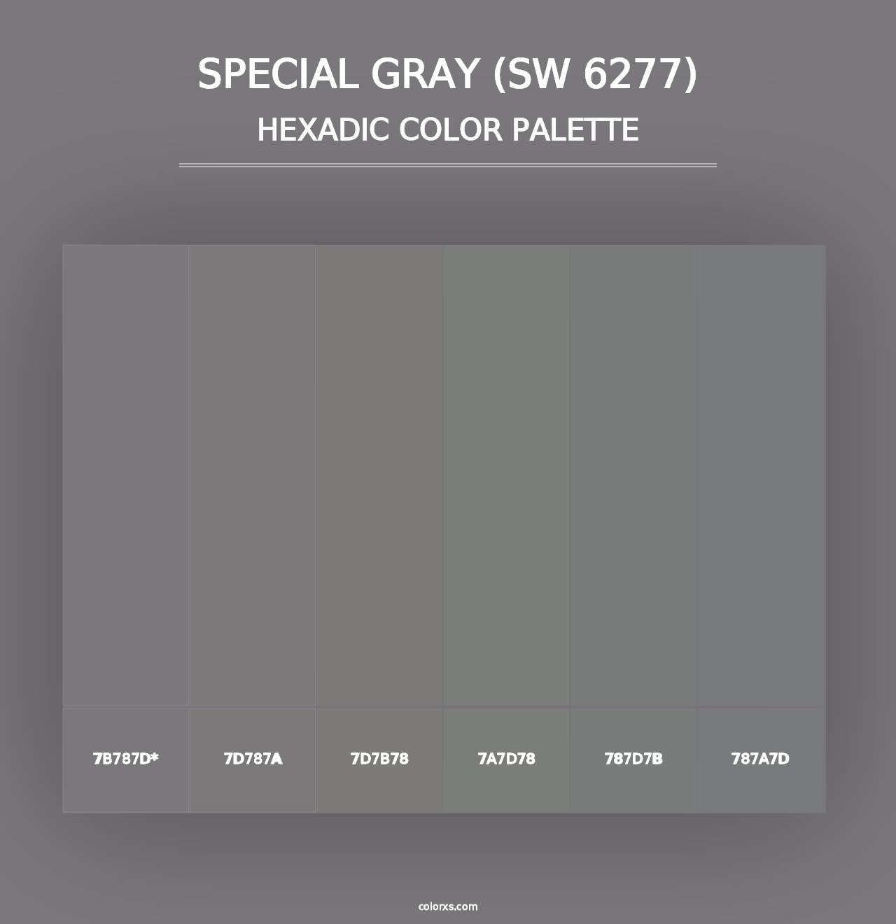 Special Gray (SW 6277) - Hexadic Color Palette