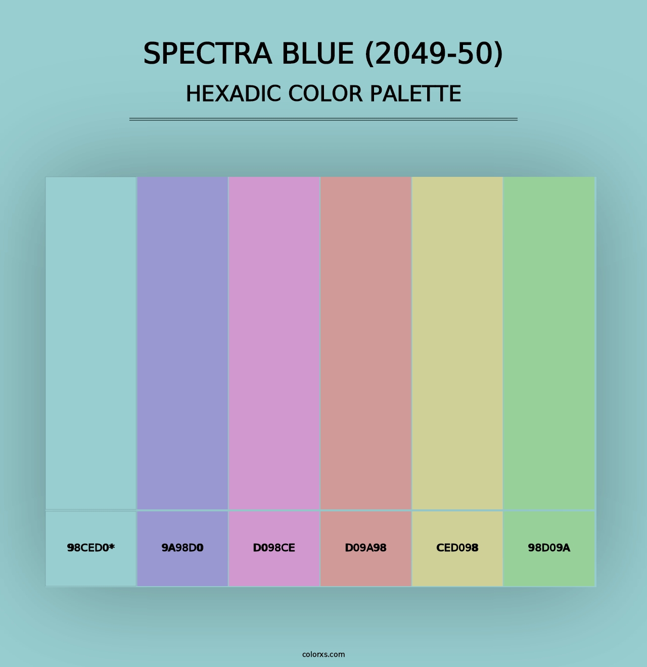 Spectra Blue (2049-50) - Hexadic Color Palette