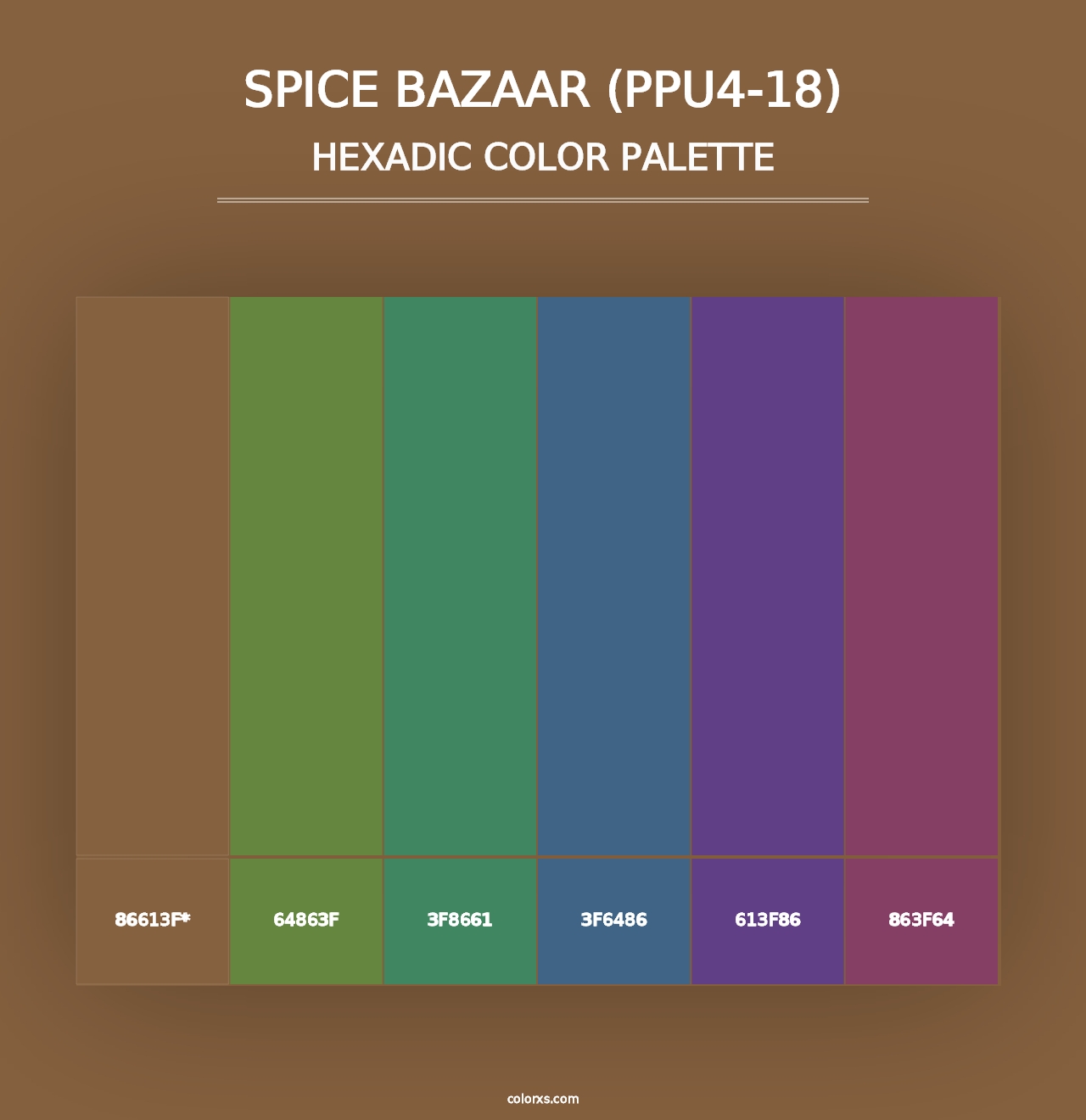 Spice Bazaar (PPU4-18) - Hexadic Color Palette