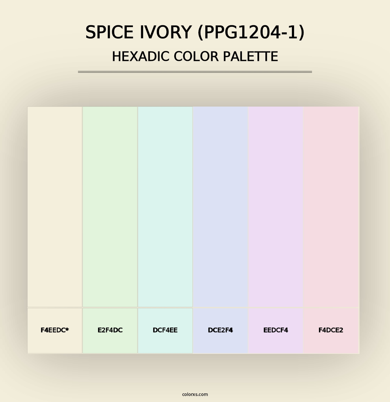 Spice Ivory (PPG1204-1) - Hexadic Color Palette