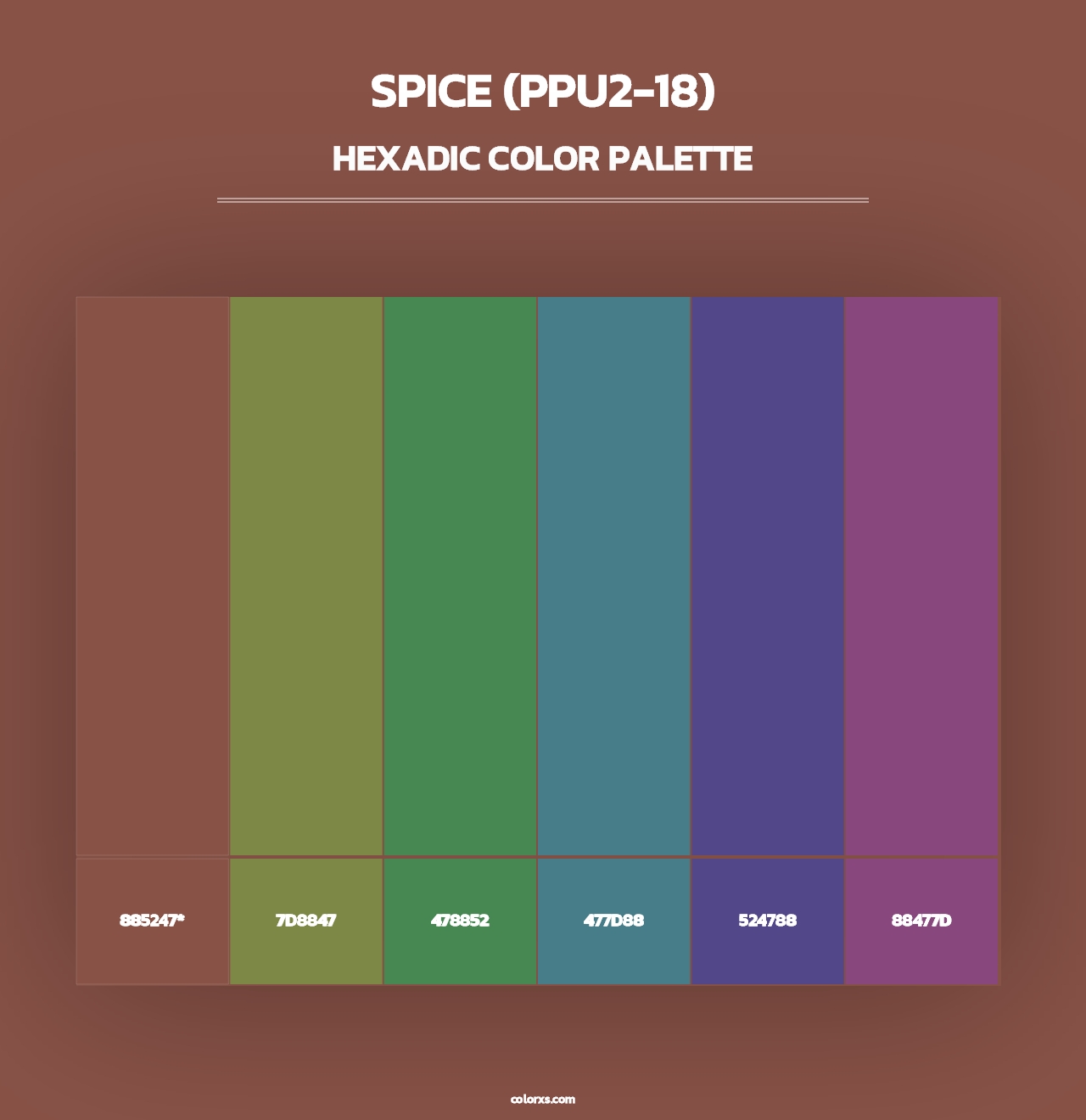 Spice (PPU2-18) - Hexadic Color Palette