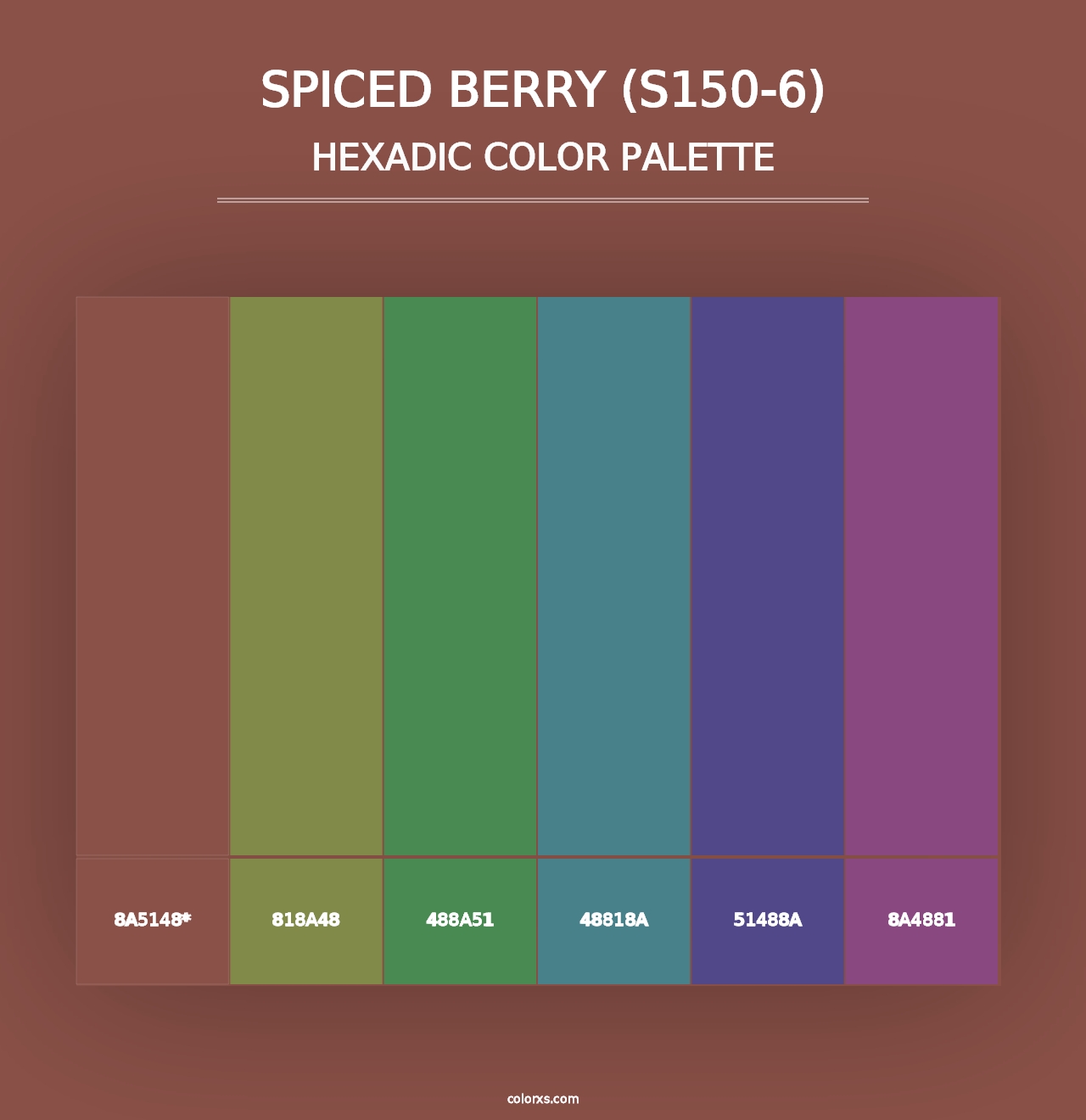 Spiced Berry (S150-6) - Hexadic Color Palette