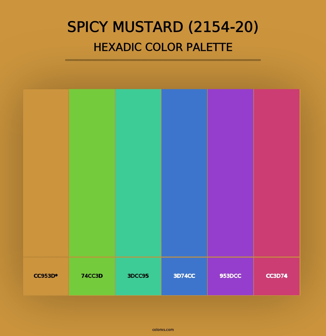 Spicy Mustard (2154-20) - Hexadic Color Palette