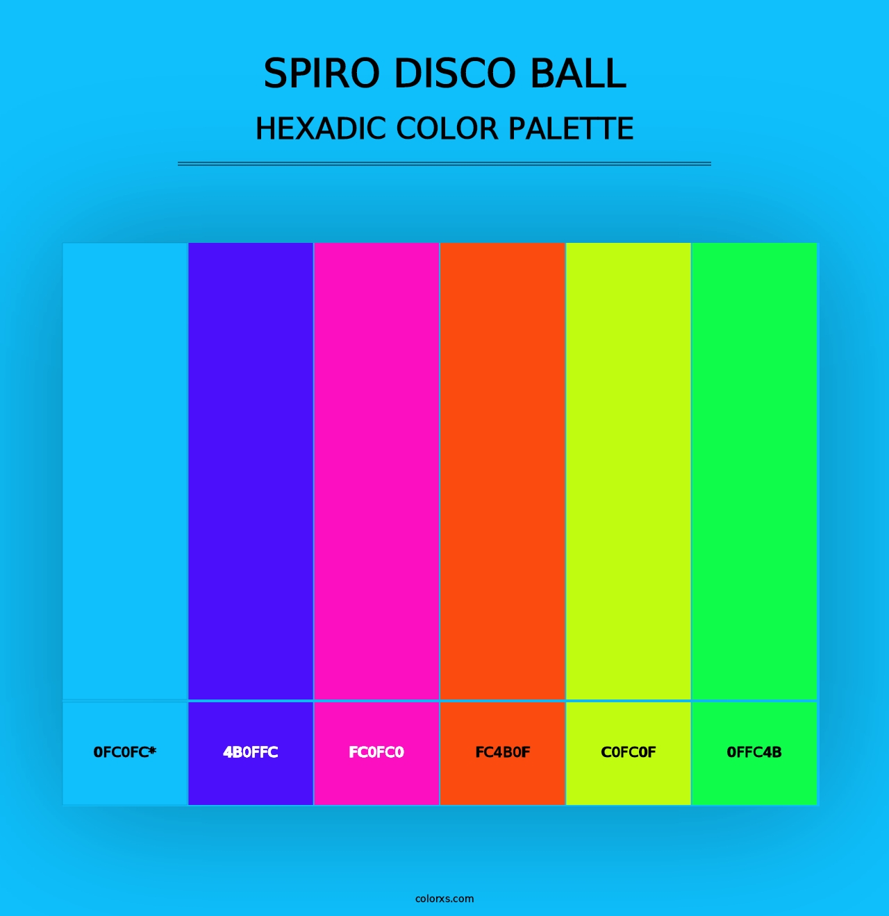 Spiro Disco Ball - Hexadic Color Palette