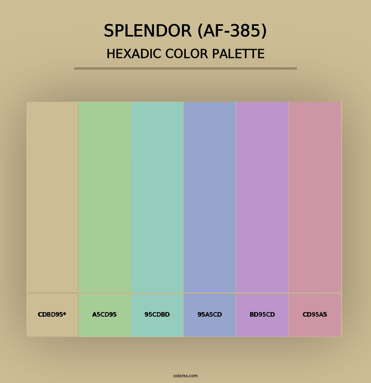 Splendor (AF-385) - Hexadic Color Palette