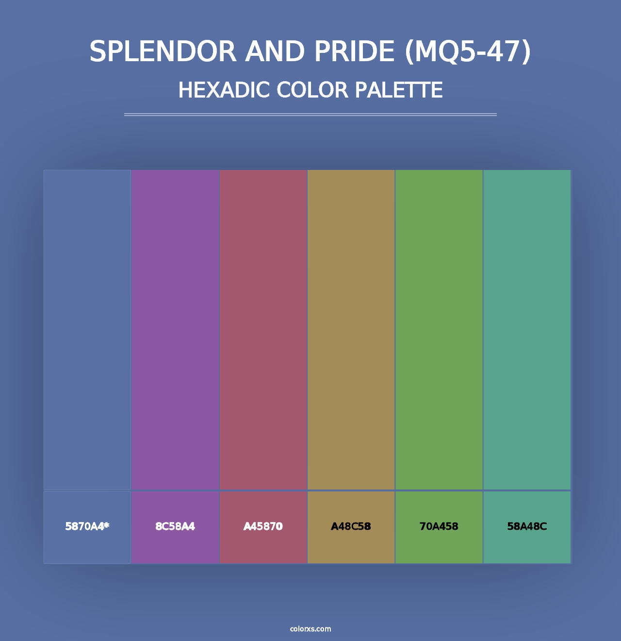 Splendor And Pride (MQ5-47) - Hexadic Color Palette