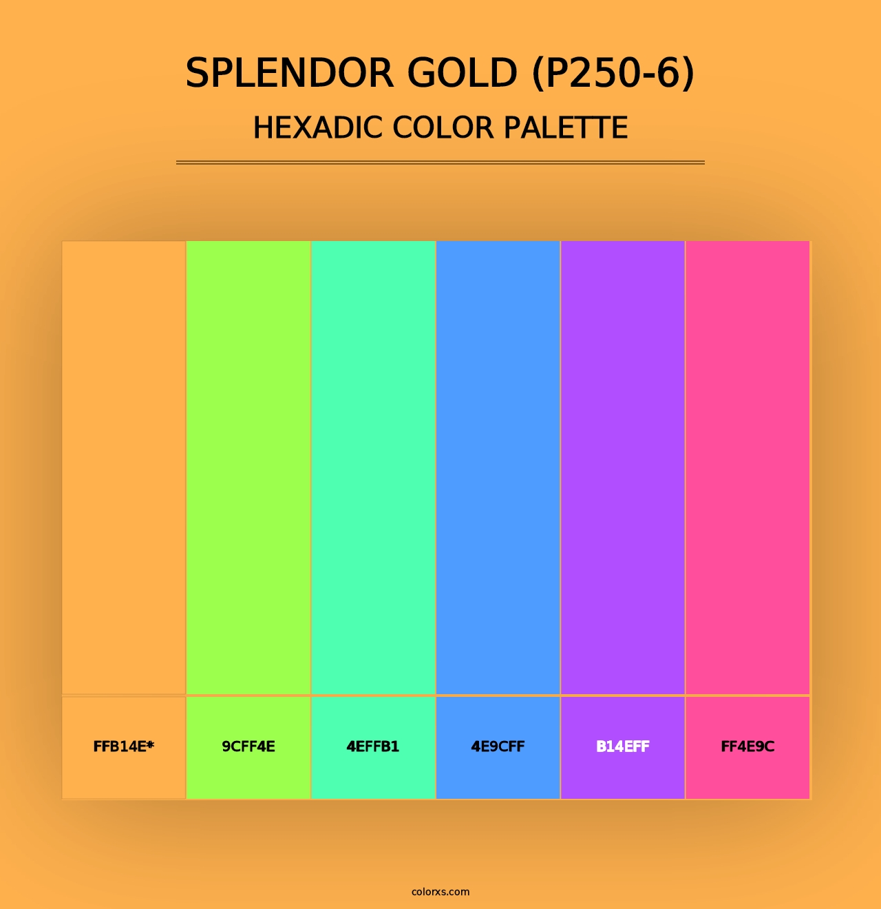 Splendor Gold (P250-6) - Hexadic Color Palette