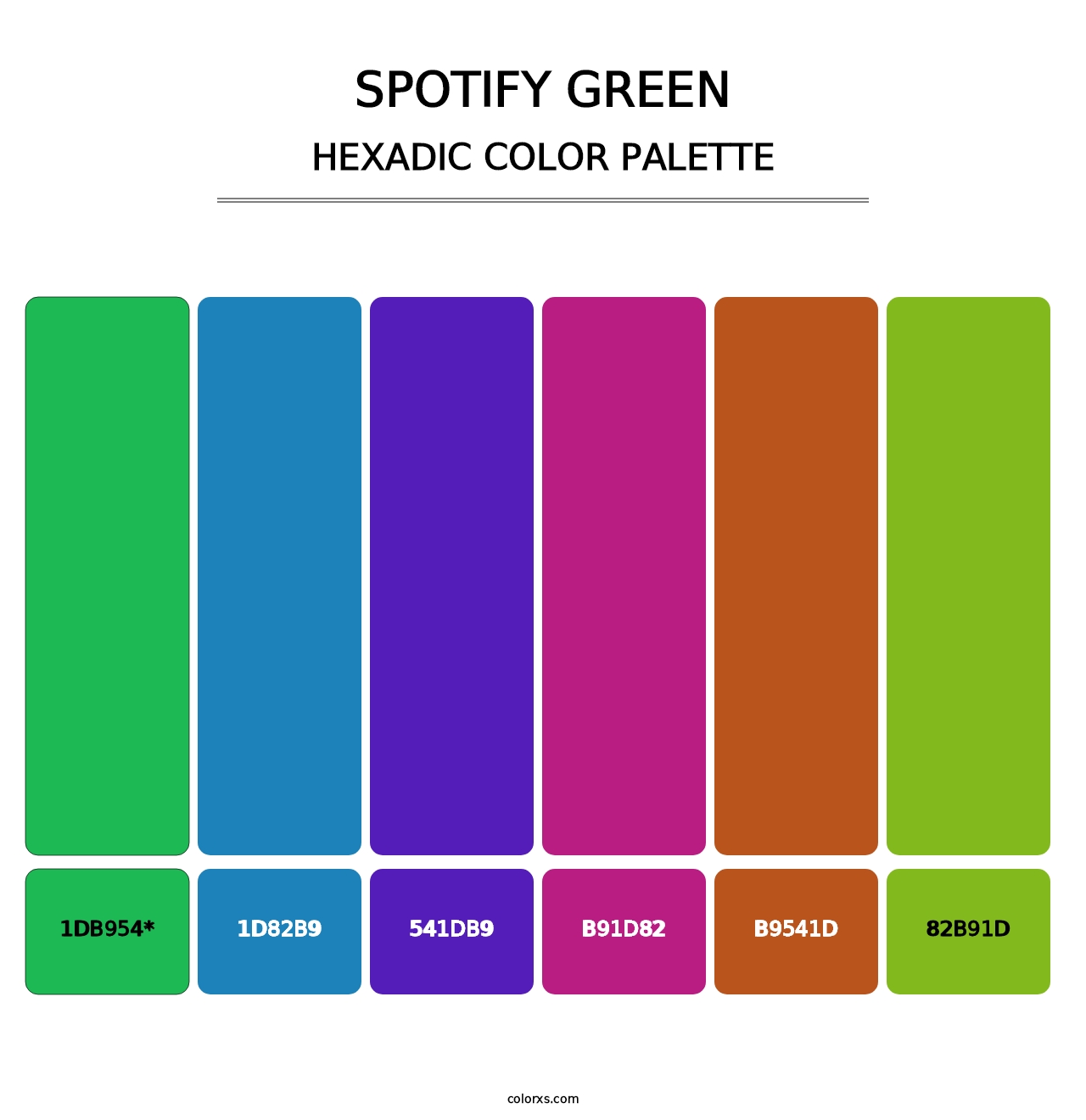 Spotify Green - Hexadic Color Palette