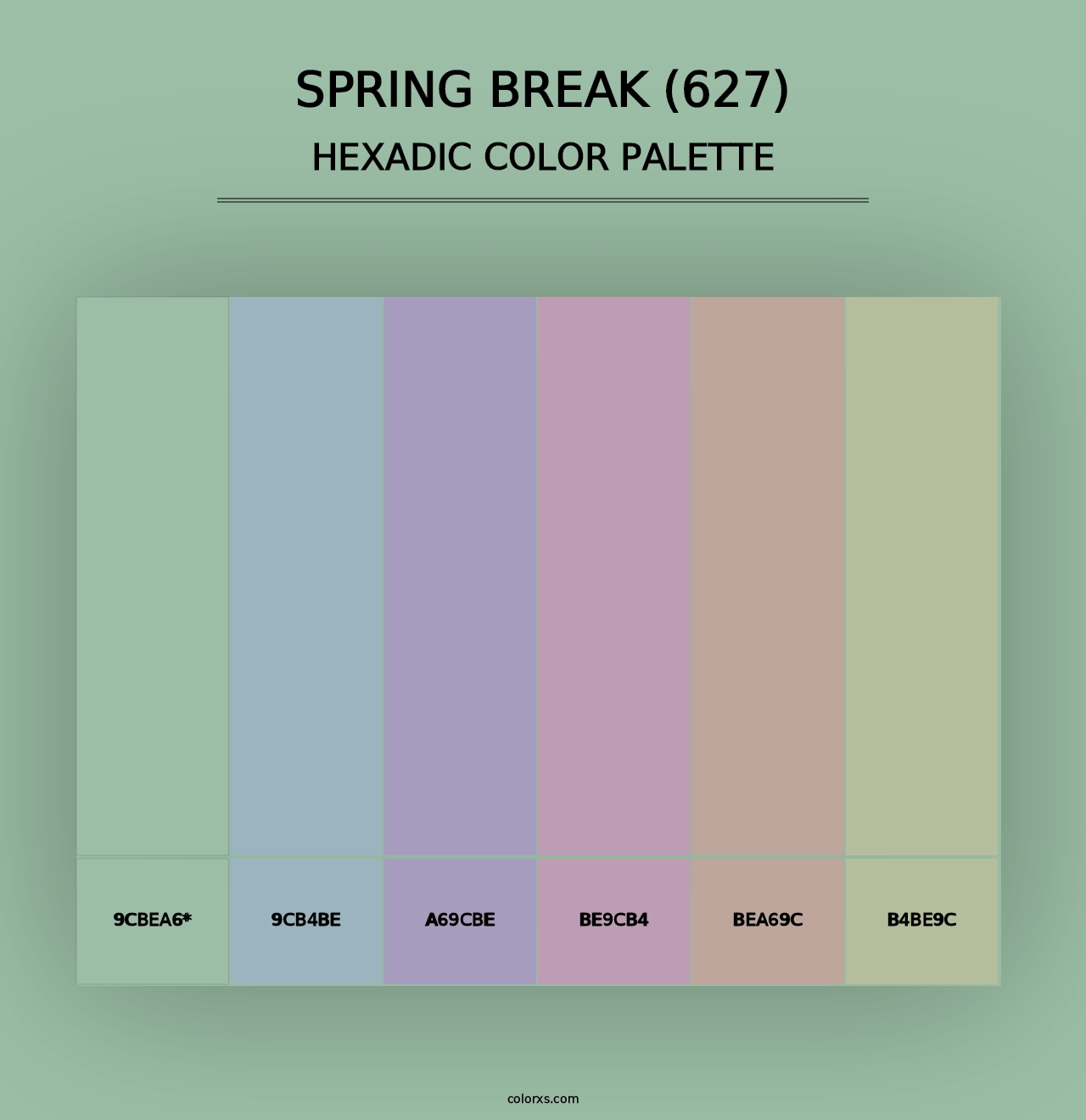 Spring Break (627) - Hexadic Color Palette