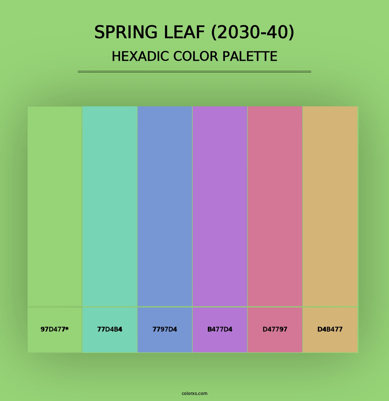 Spring Leaf (2030-40) - Hexadic Color Palette