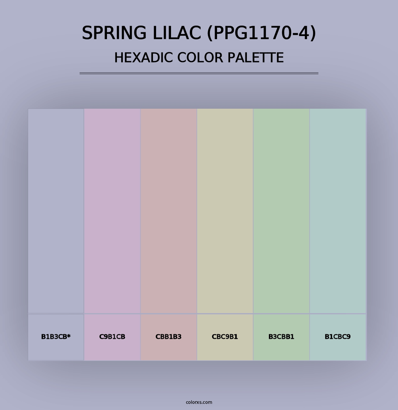 Spring Lilac (PPG1170-4) - Hexadic Color Palette