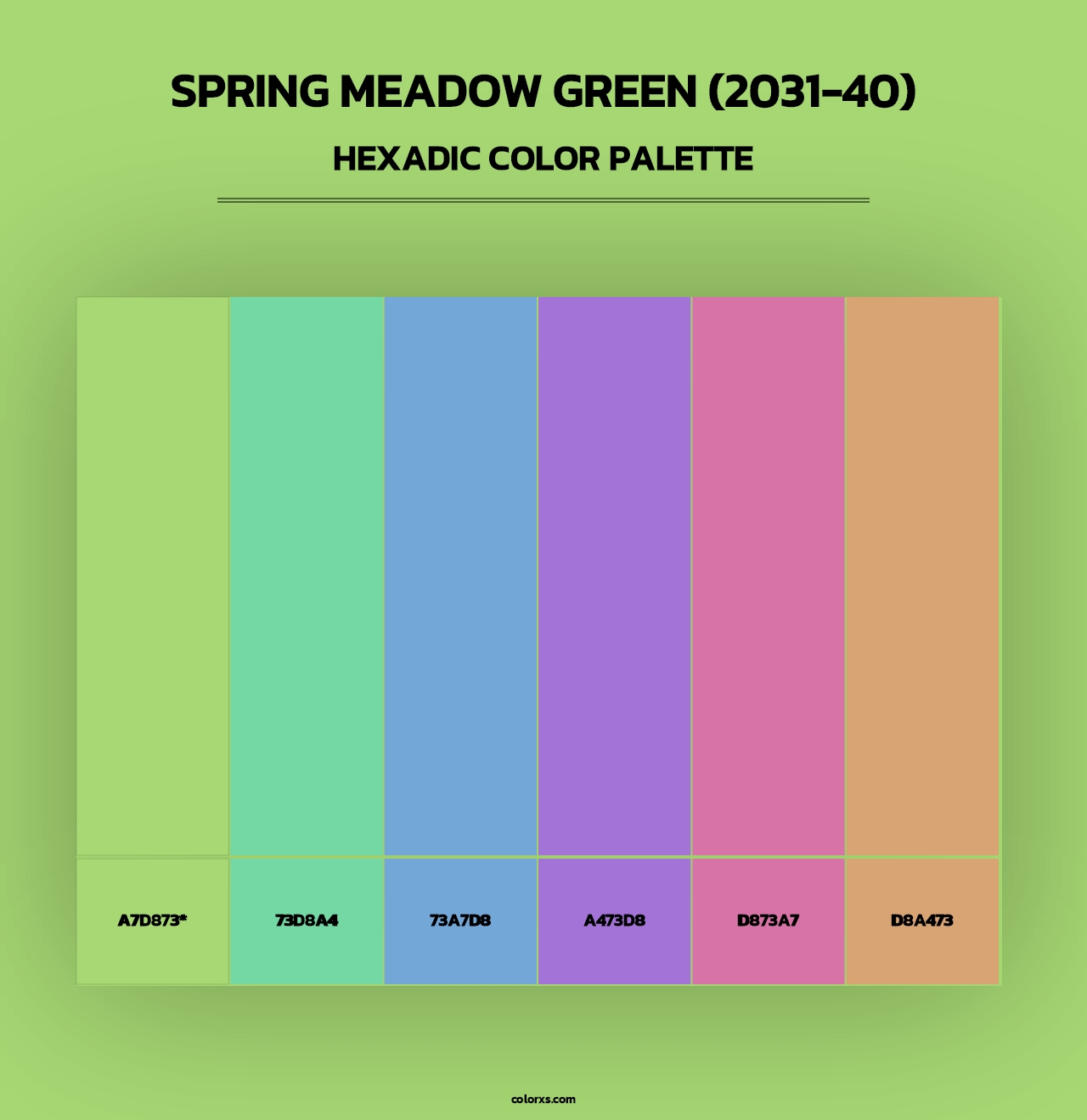 Spring Meadow Green (2031-40) - Hexadic Color Palette