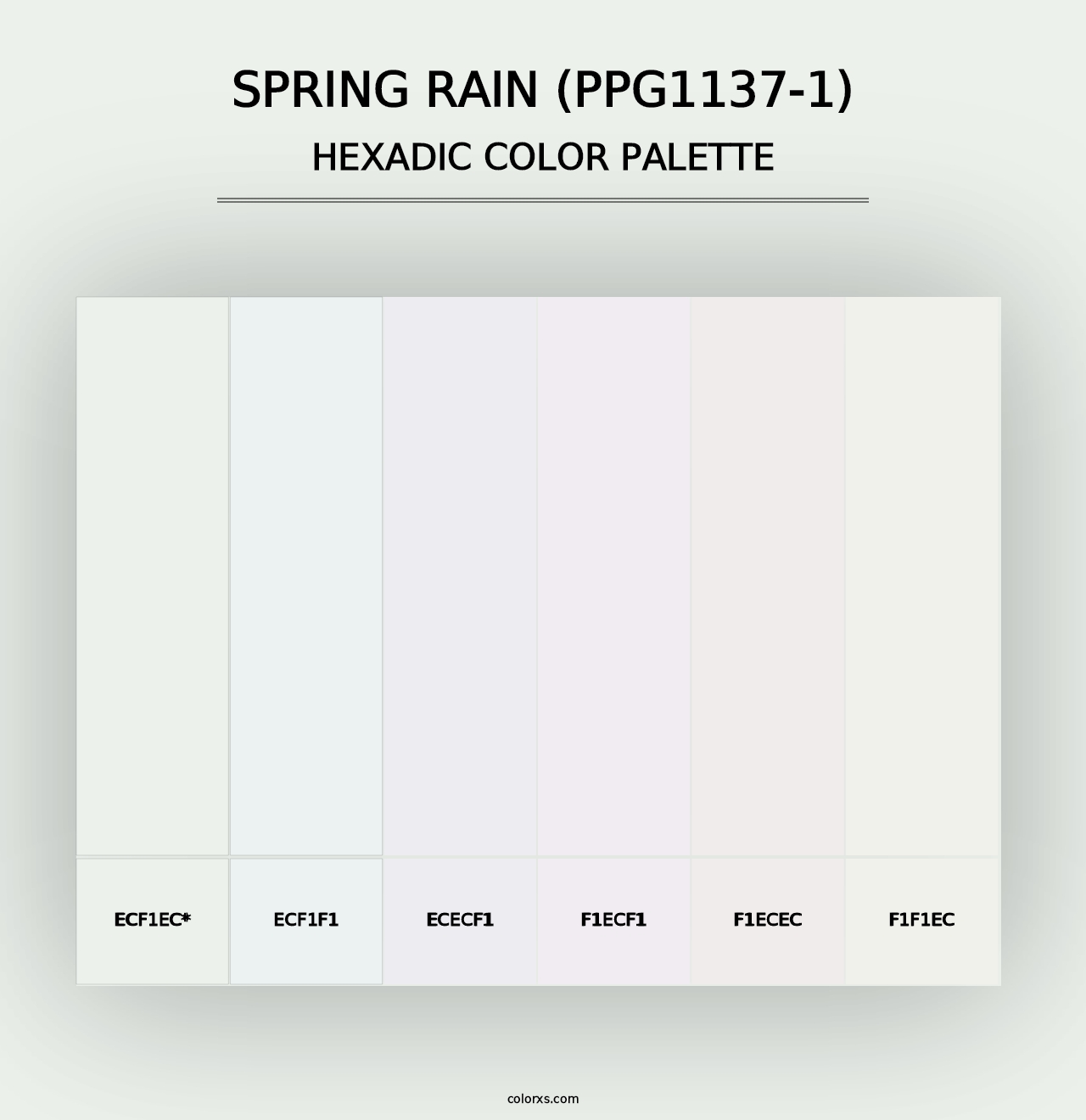 Spring Rain (PPG1137-1) - Hexadic Color Palette