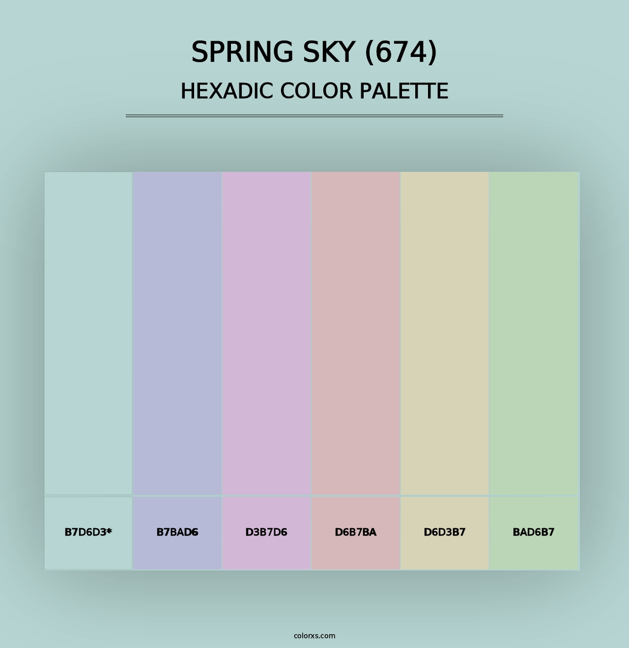 Spring Sky (674) - Hexadic Color Palette