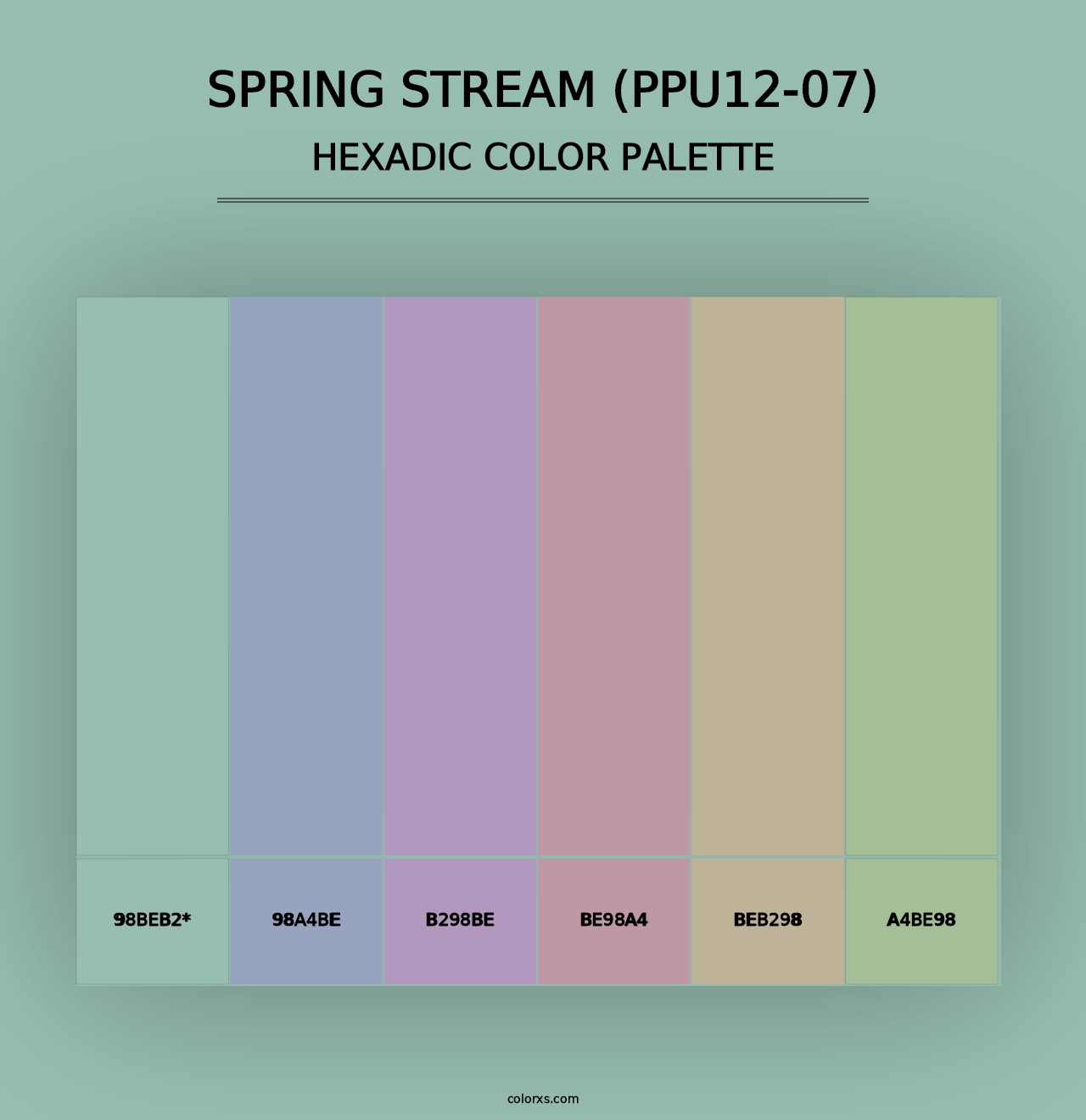 Spring Stream (PPU12-07) - Hexadic Color Palette