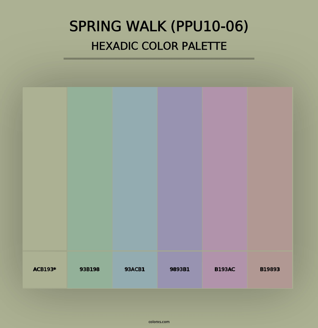 Spring Walk (PPU10-06) - Hexadic Color Palette