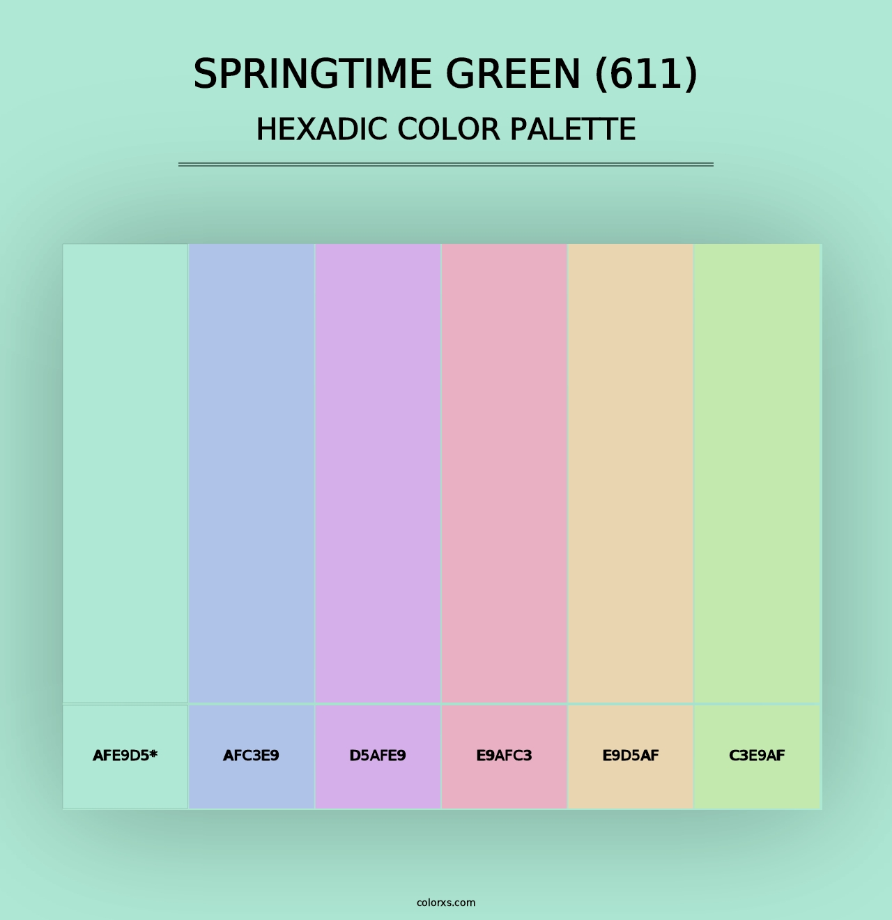 Springtime Green (611) - Hexadic Color Palette