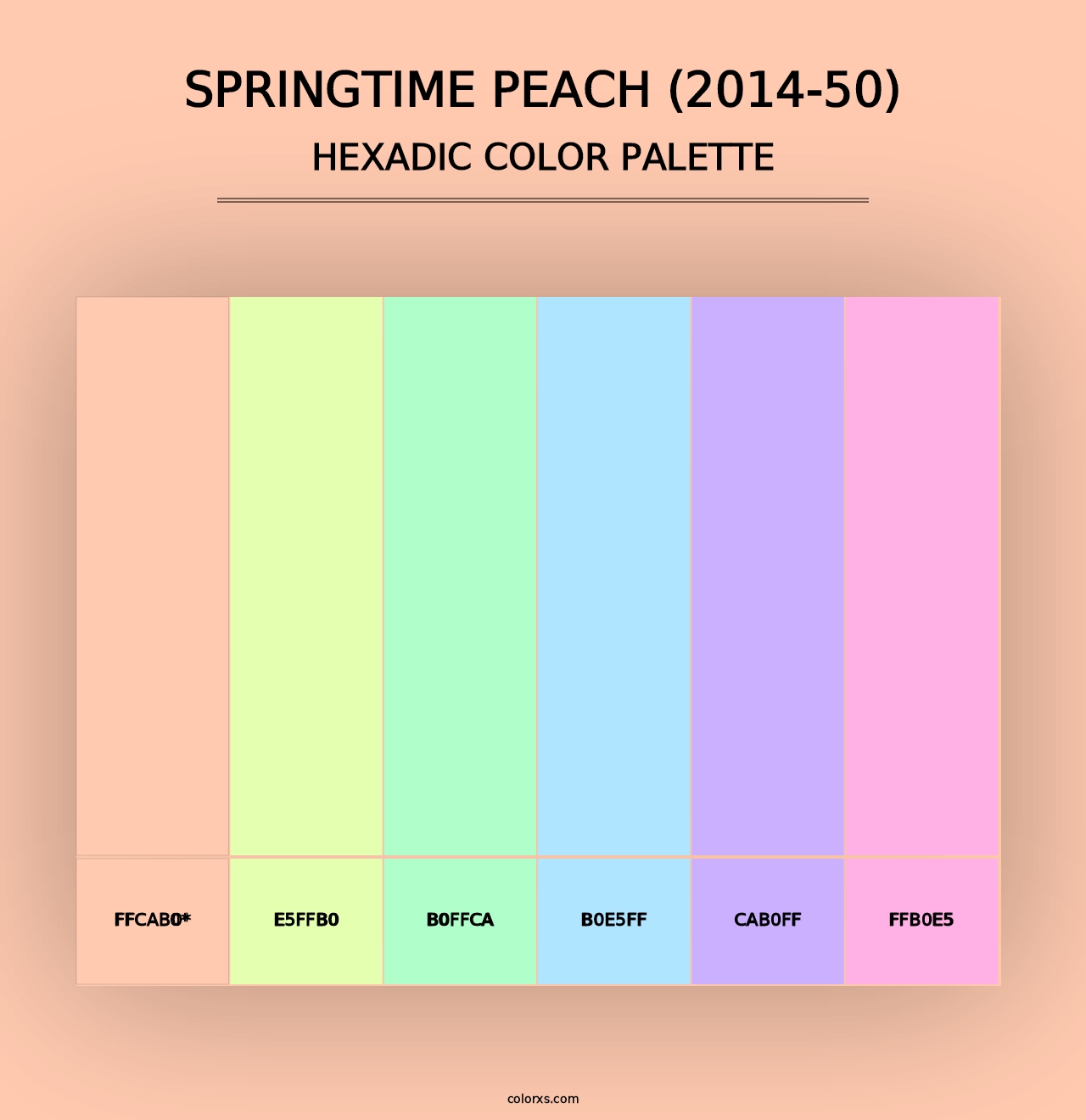 Springtime Peach (2014-50) - Hexadic Color Palette