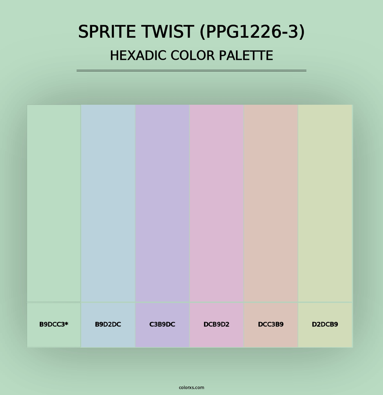 Sprite Twist (PPG1226-3) - Hexadic Color Palette