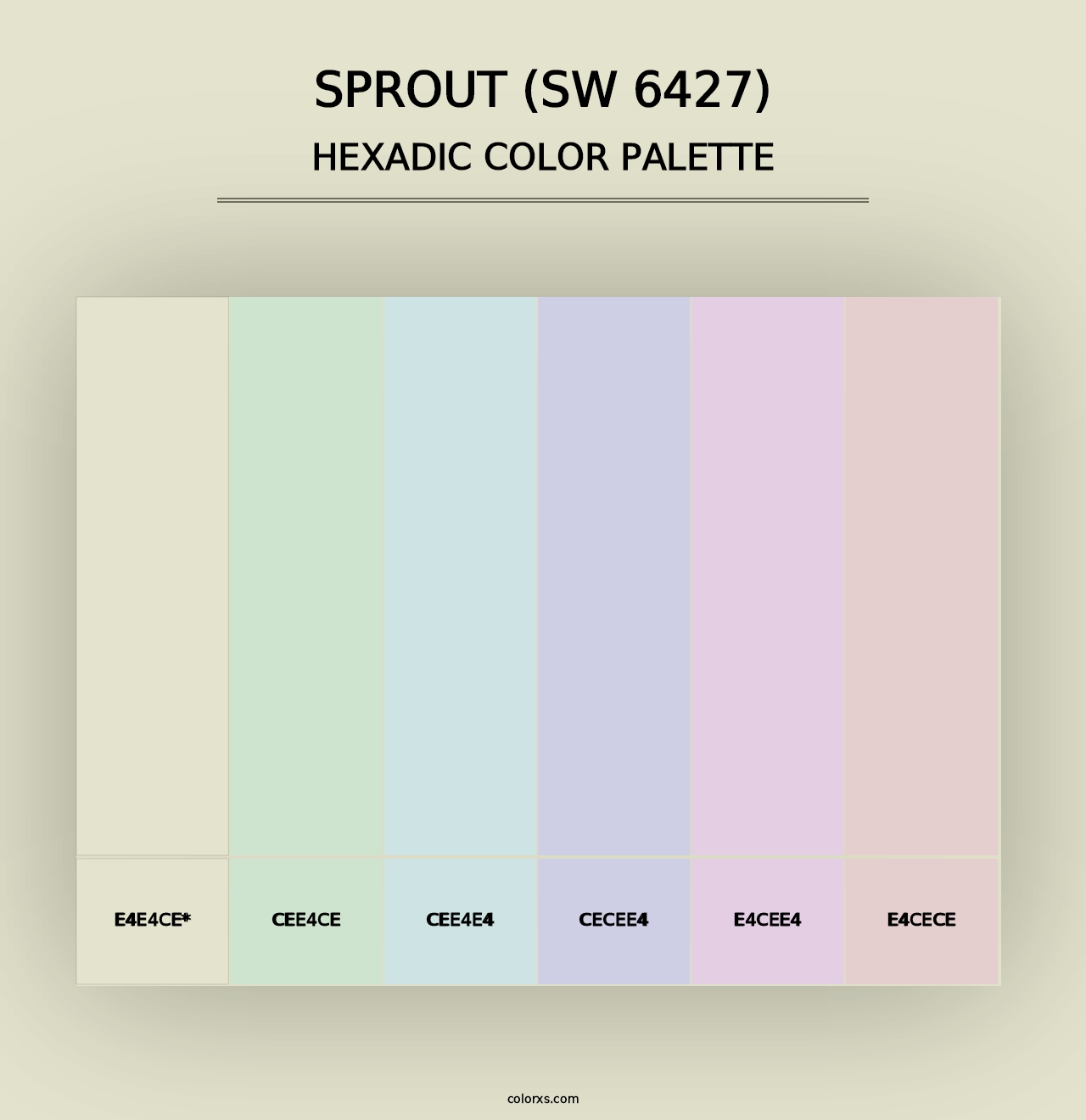 Sprout (SW 6427) - Hexadic Color Palette