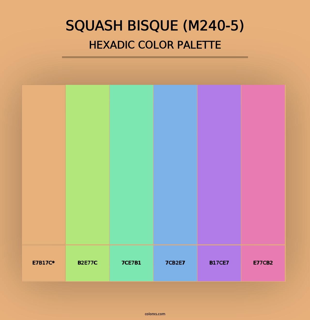 Squash Bisque (M240-5) - Hexadic Color Palette