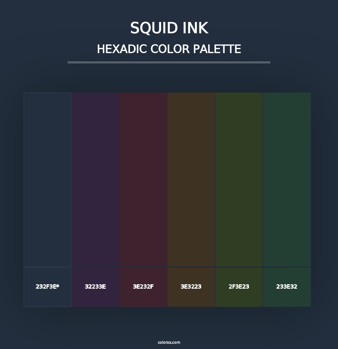 Squid Ink - Hexadic Color Palette