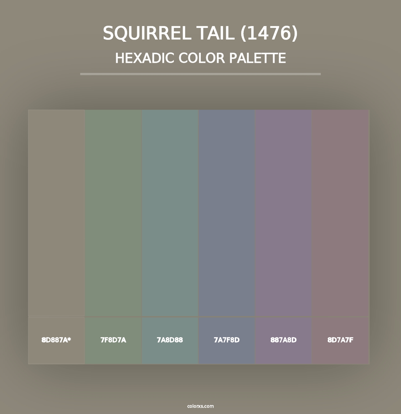 Squirrel Tail (1476) - Hexadic Color Palette