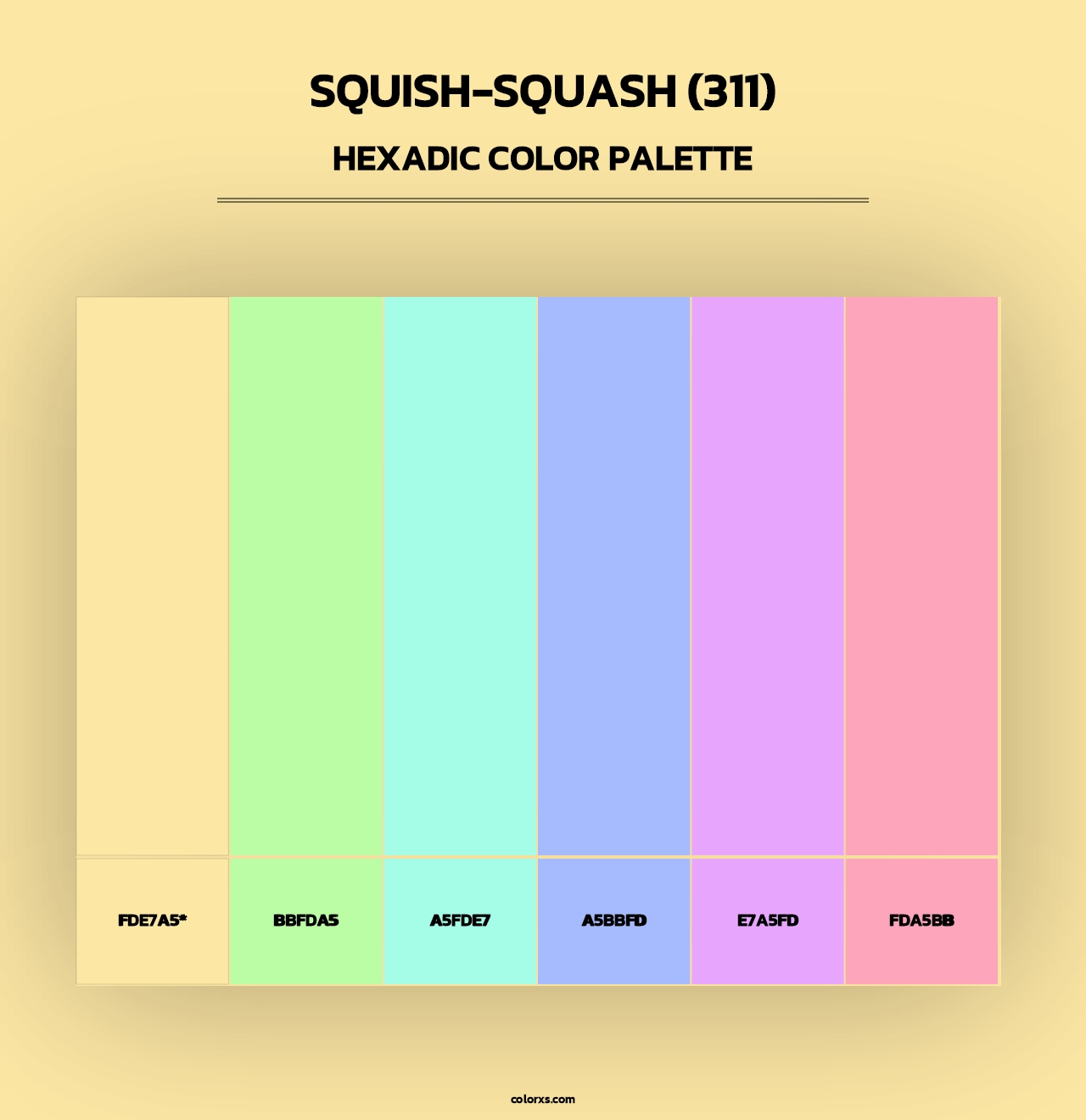 Squish-Squash (311) - Hexadic Color Palette