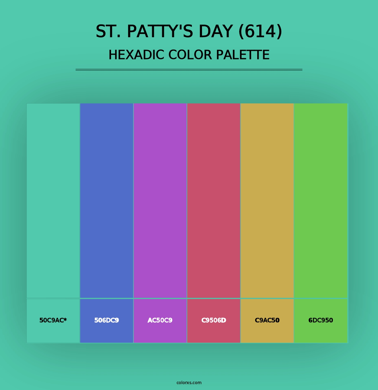 St. Patty's Day (614) - Hexadic Color Palette