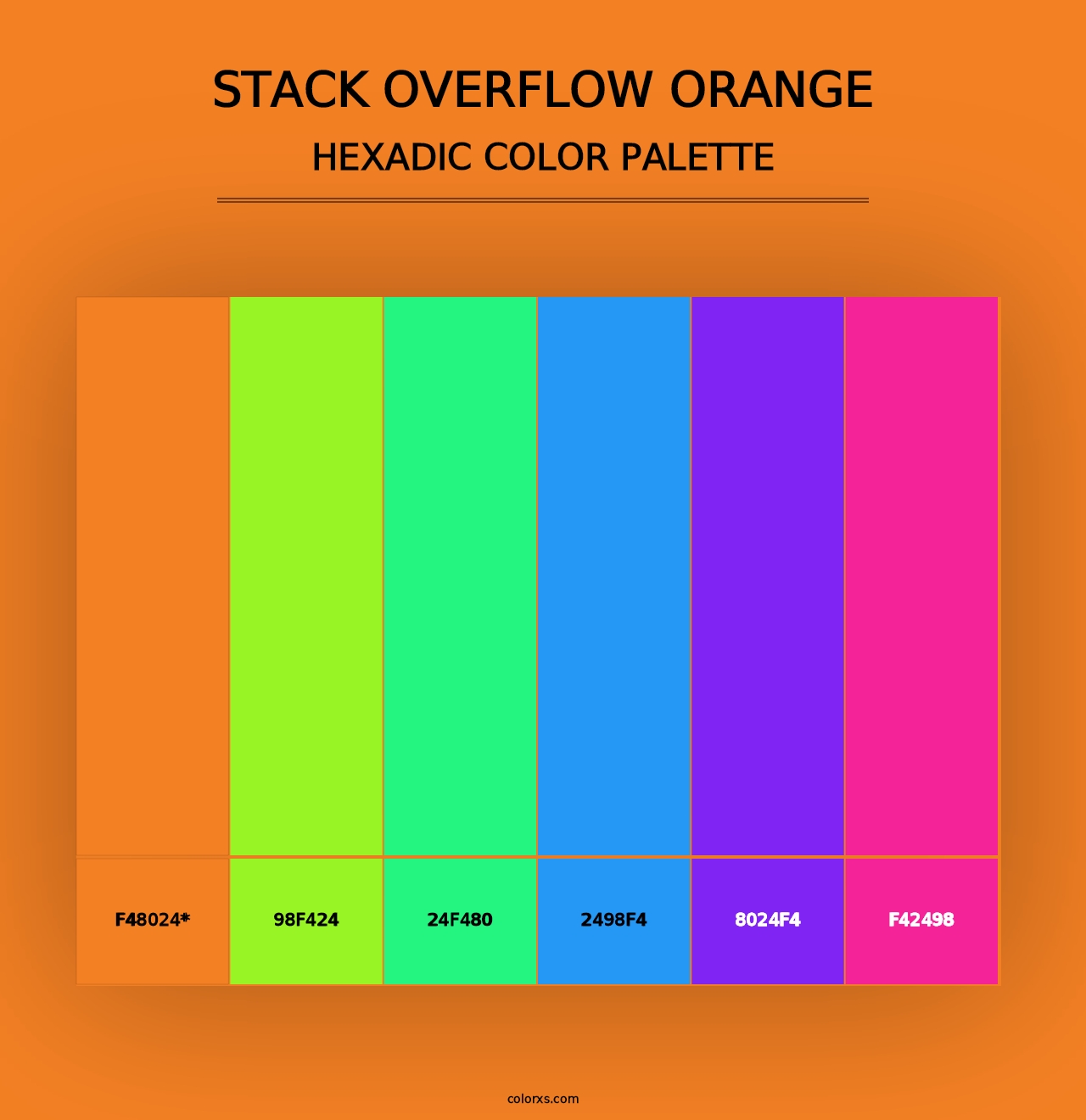 Stack Overflow Orange - Hexadic Color Palette