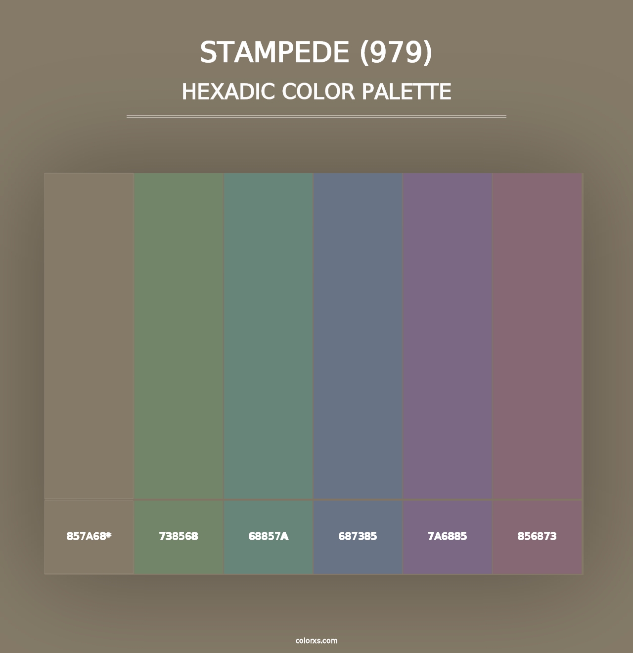 Stampede (979) - Hexadic Color Palette