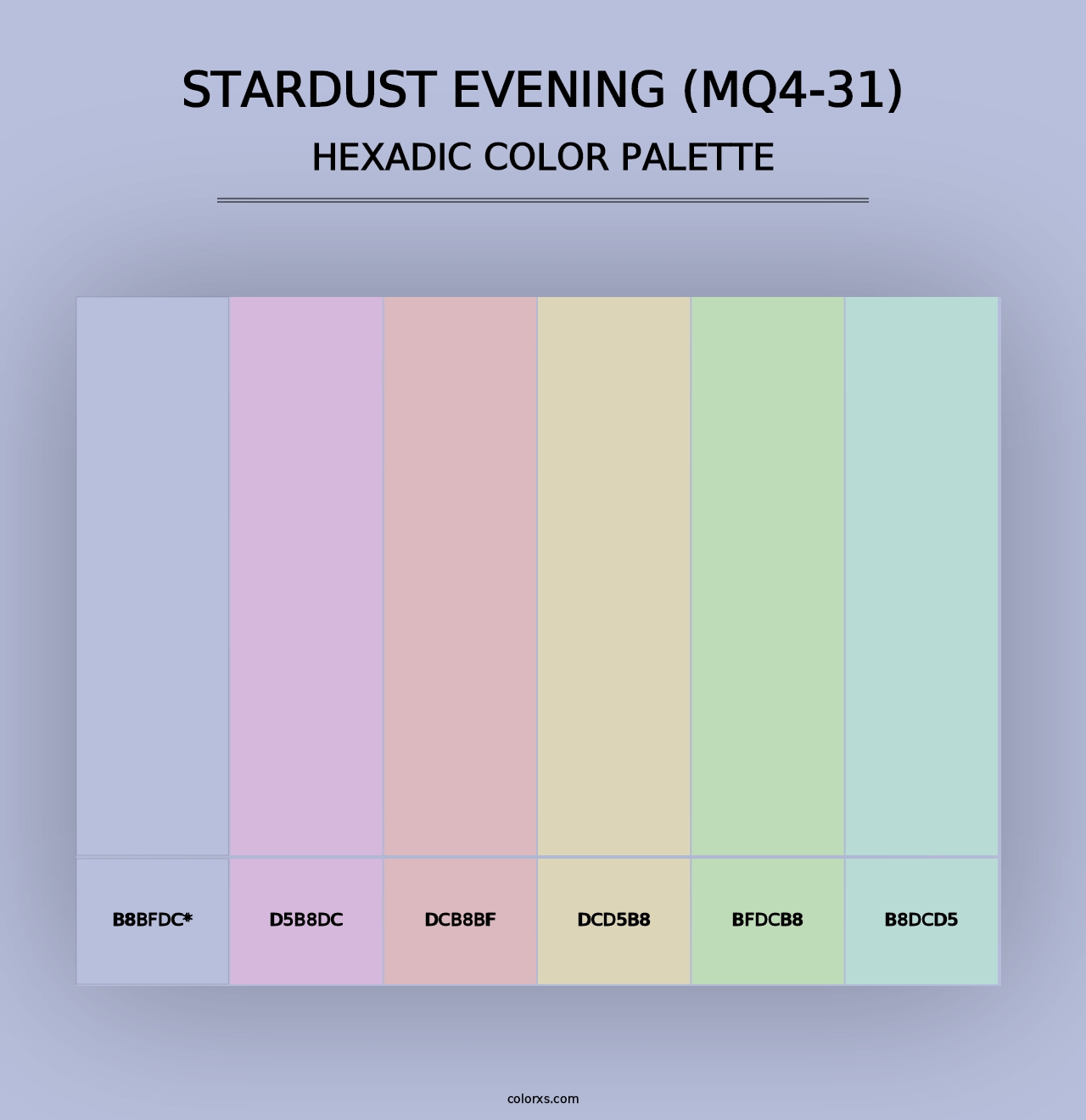 Stardust Evening (MQ4-31) - Hexadic Color Palette