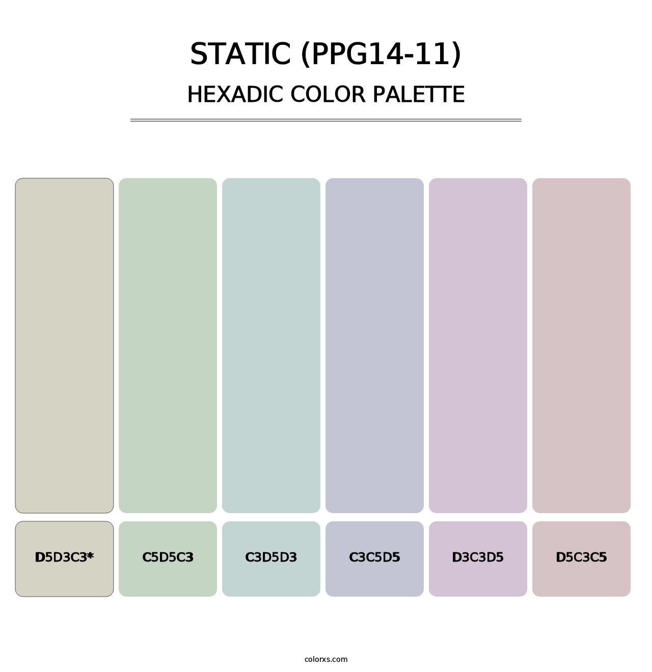 Static (PPG14-11) - Hexadic Color Palette