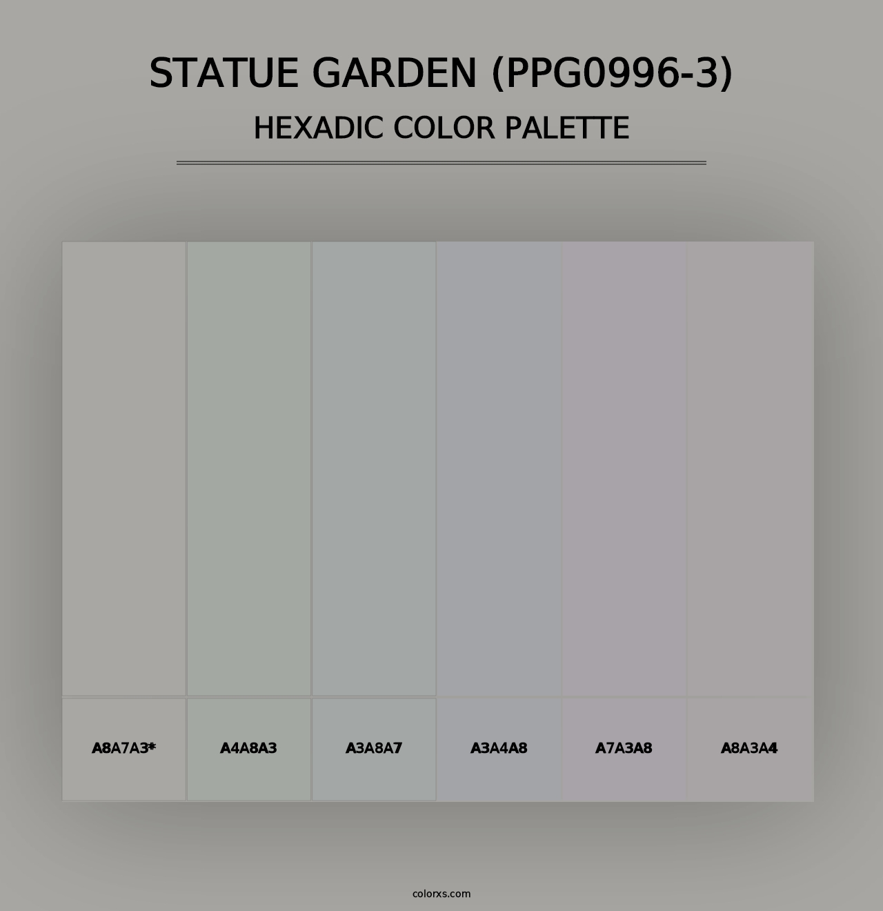 Statue Garden (PPG0996-3) - Hexadic Color Palette