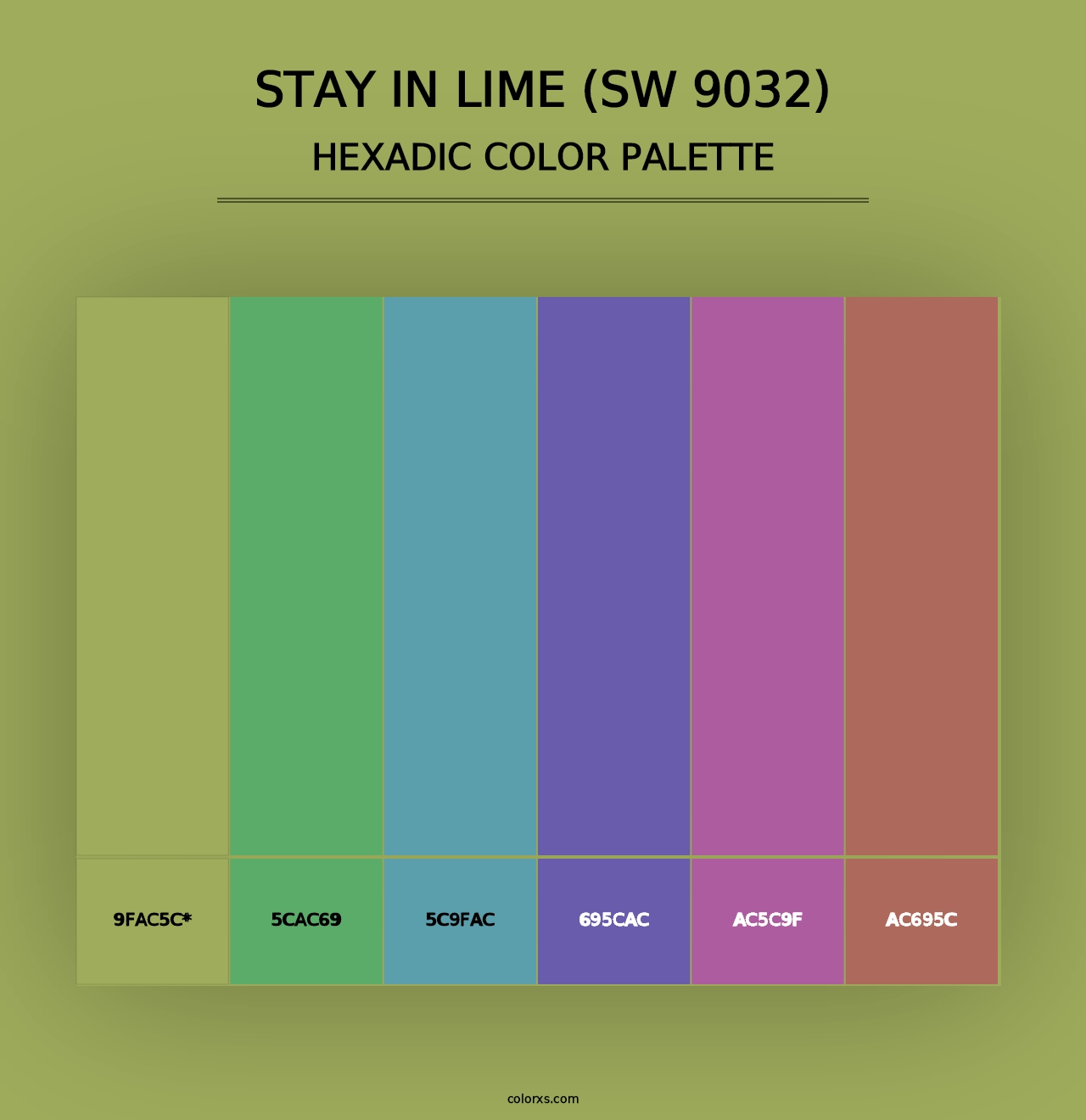 Stay in Lime (SW 9032) - Hexadic Color Palette