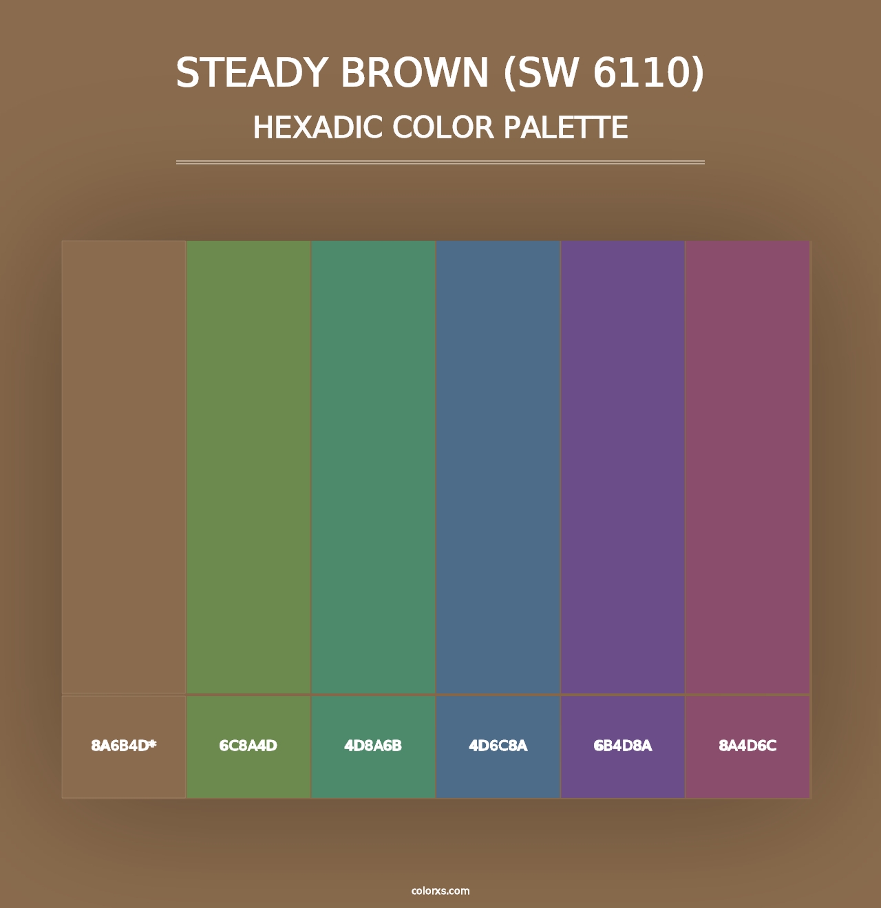 Steady Brown (SW 6110) - Hexadic Color Palette