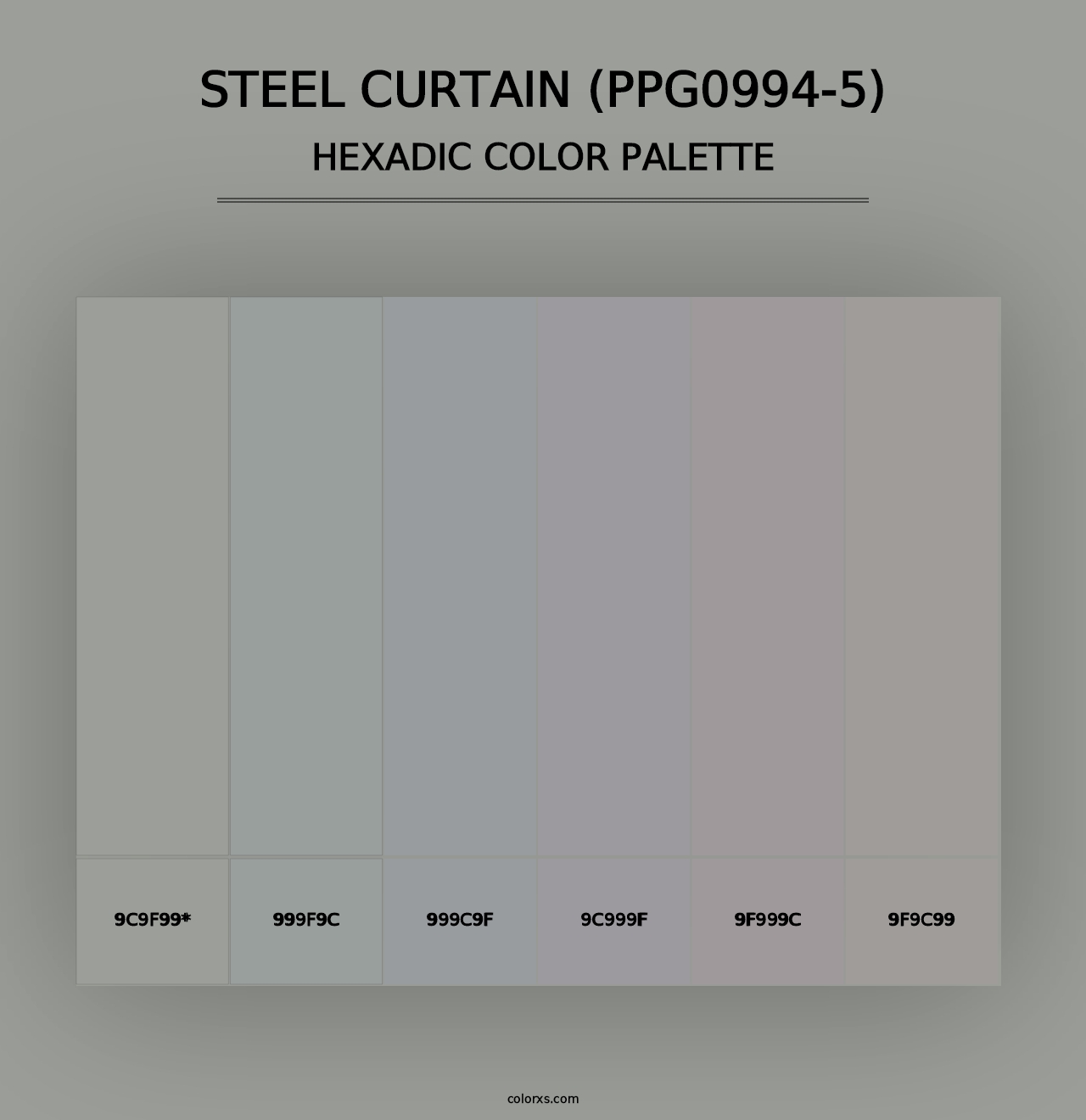 Steel Curtain (PPG0994-5) - Hexadic Color Palette