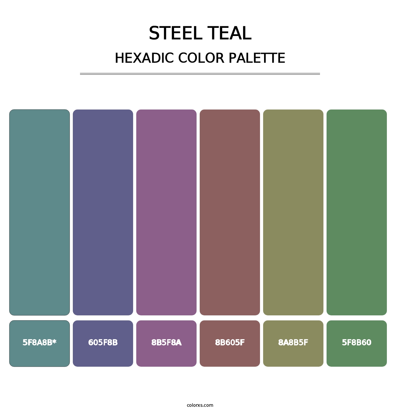 Steel Teal - Hexadic Color Palette