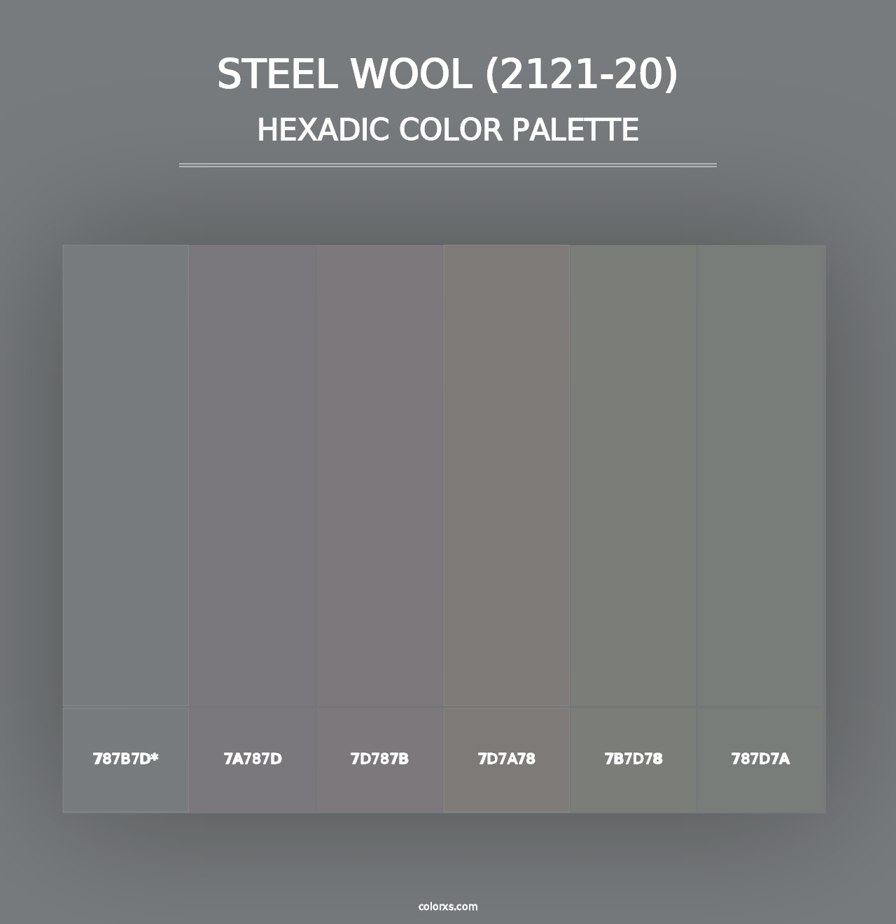 Steel Wool (2121-20) - Hexadic Color Palette