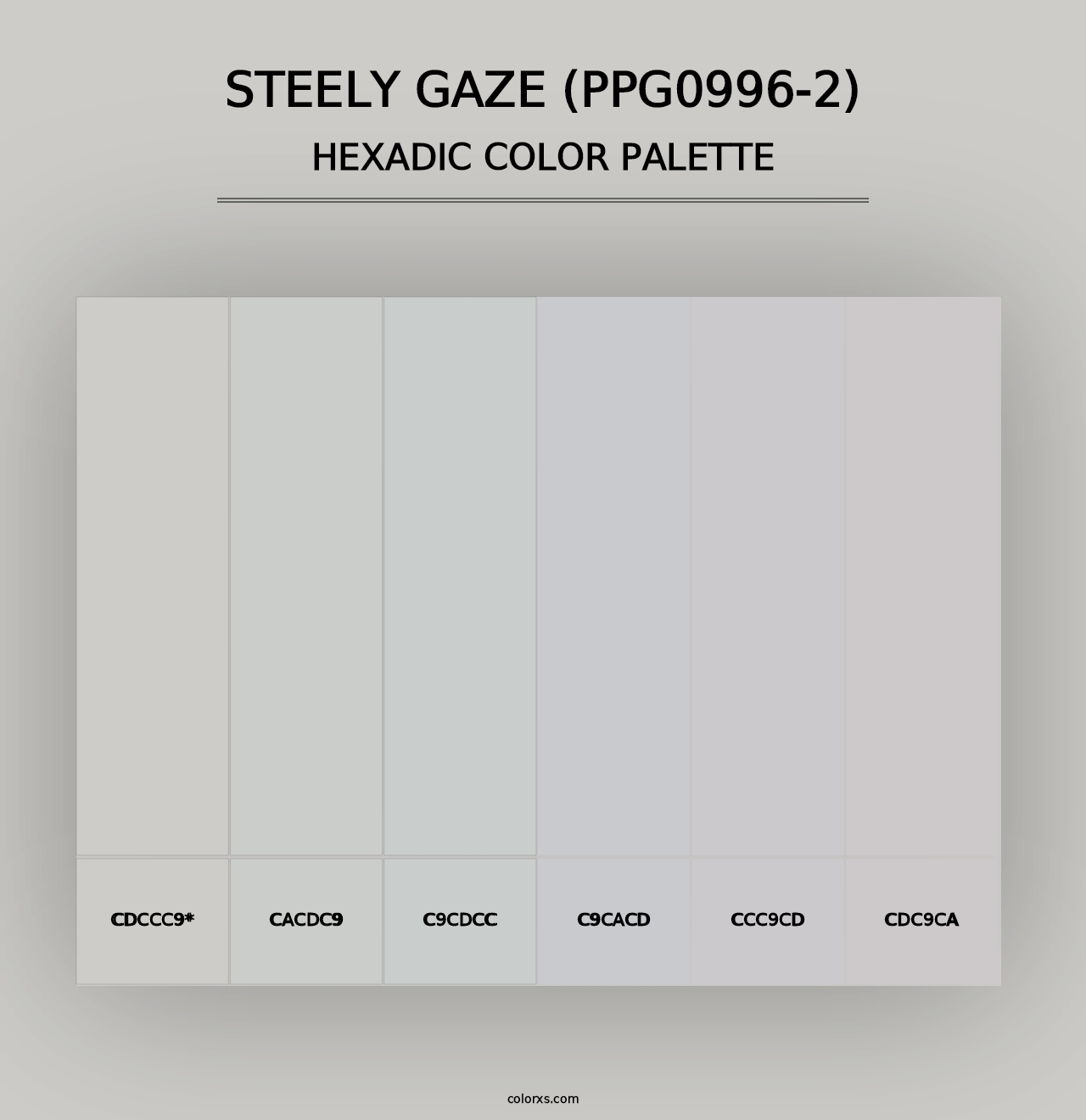 Steely Gaze (PPG0996-2) - Hexadic Color Palette