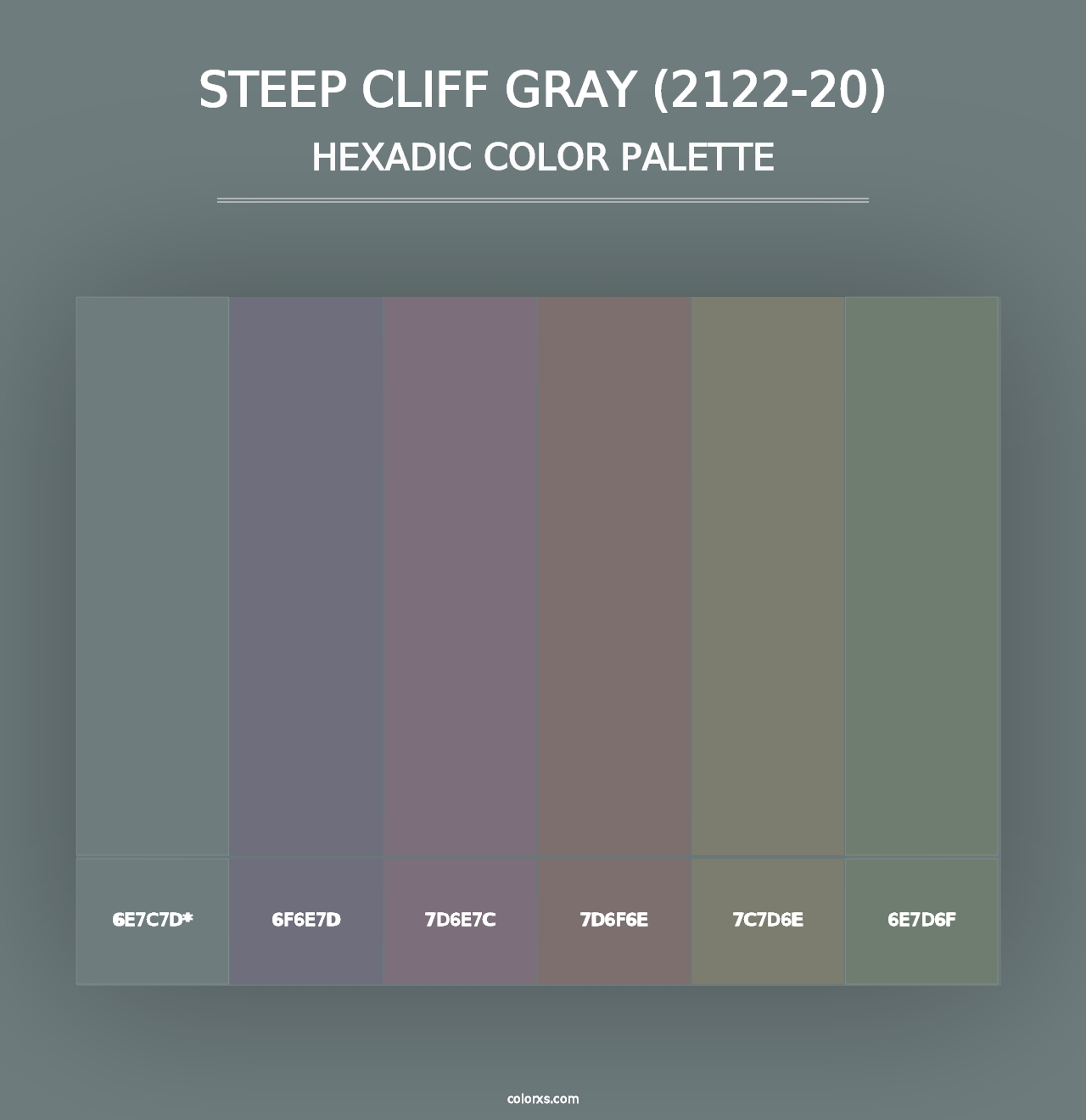 Steep Cliff Gray (2122-20) - Hexadic Color Palette