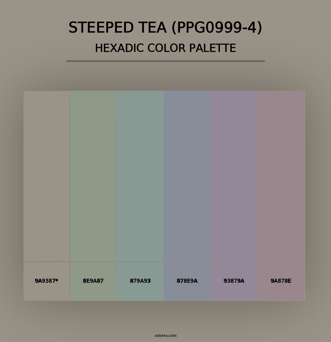 Steeped Tea (PPG0999-4) - Hexadic Color Palette