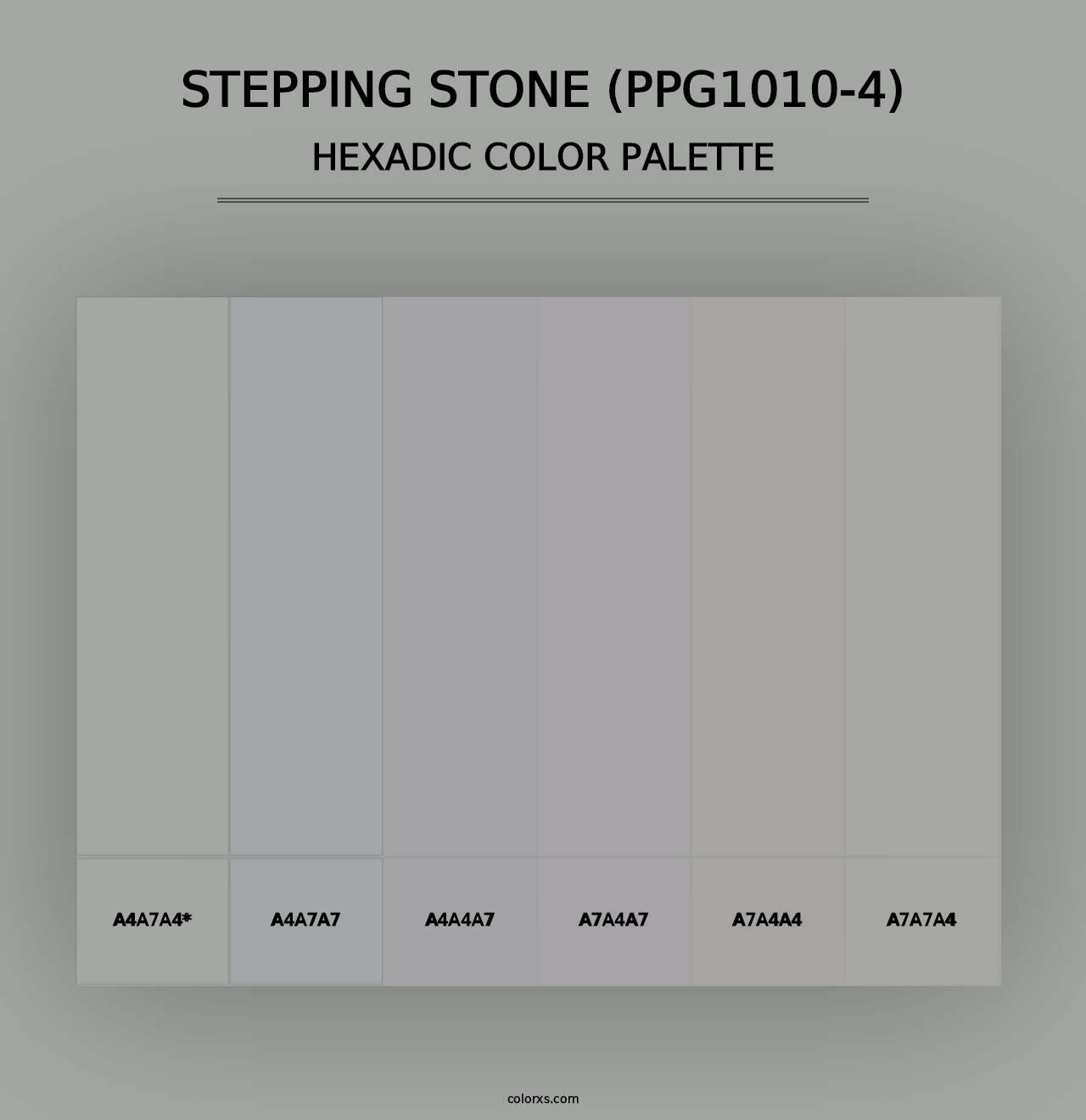 Stepping Stone (PPG1010-4) - Hexadic Color Palette