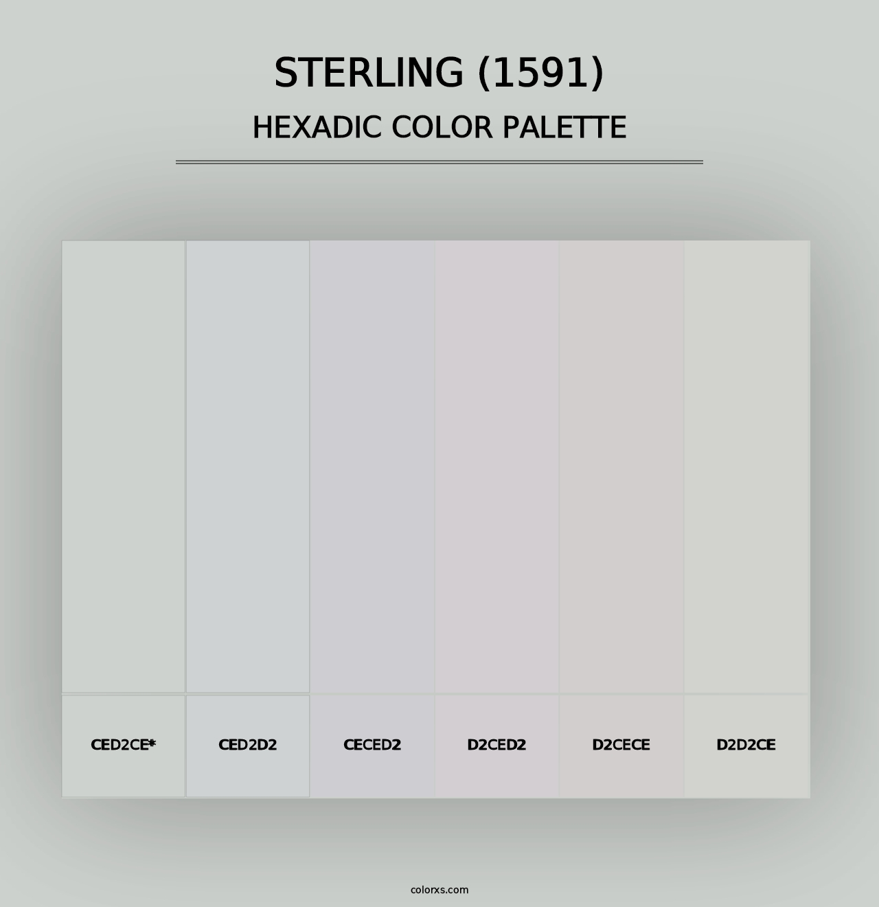 Sterling (1591) - Hexadic Color Palette