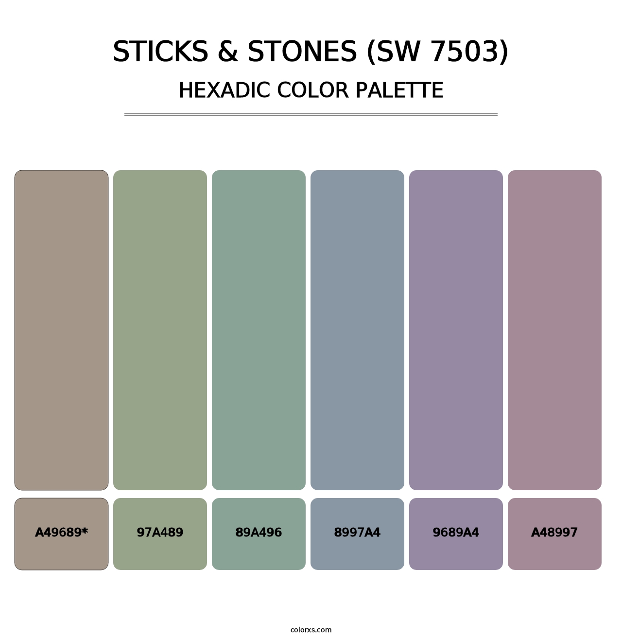 Sticks & Stones (SW 7503) - Hexadic Color Palette