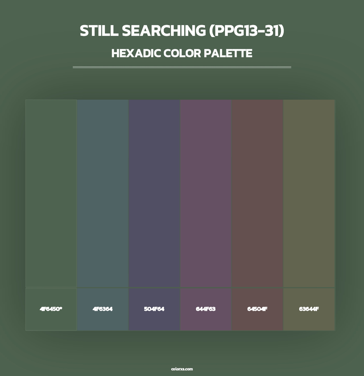 Still Searching (PPG13-31) - Hexadic Color Palette