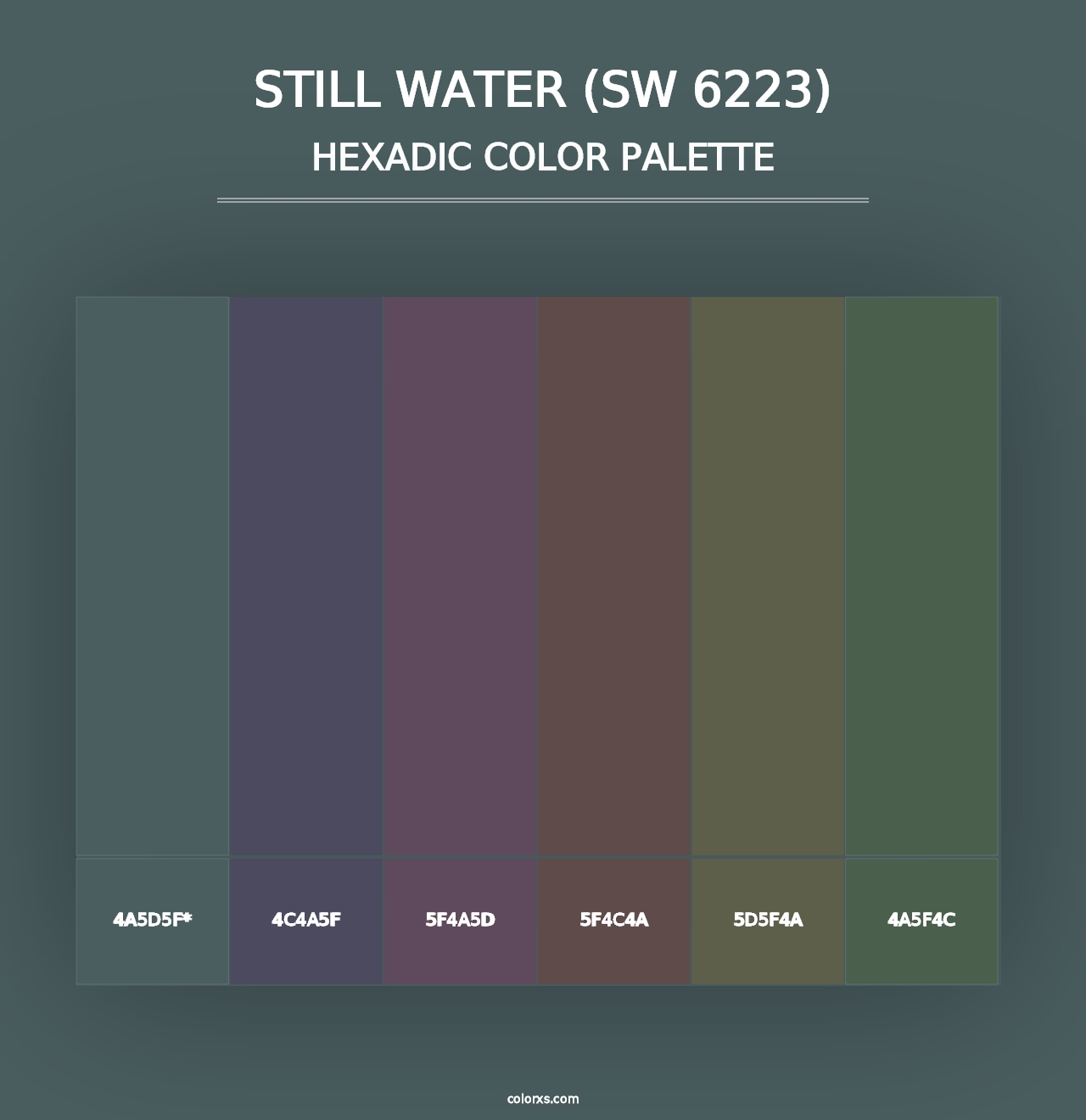 Still Water (SW 6223) - Hexadic Color Palette